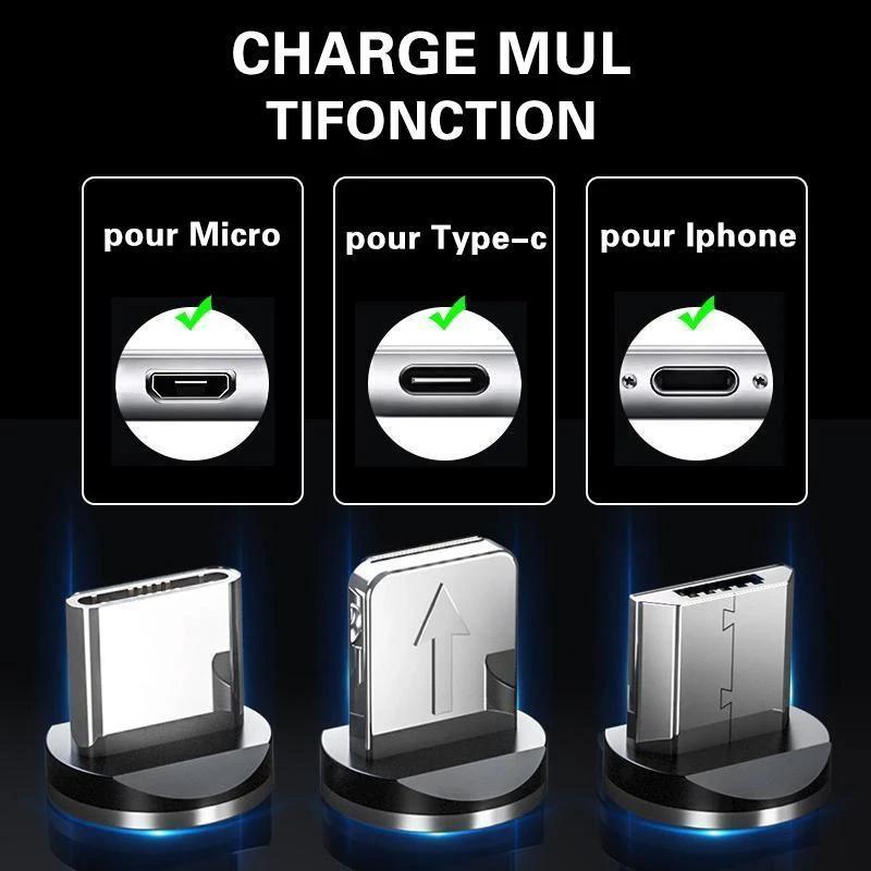Magnetic USB charging cable with LED by Bowlift