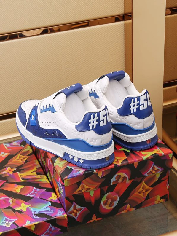 Luxury Trainer Sneakers Shoes #54 Signature Blue and White by Air Jordan