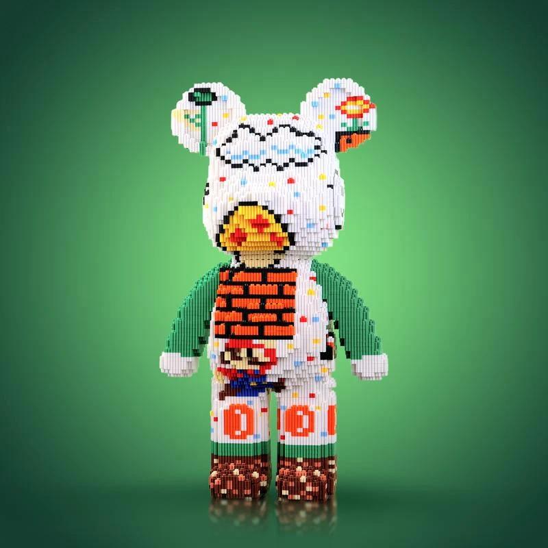 DIY Pixel Art Block Bear Figures – Creative Building & Collectible Display by BowLift