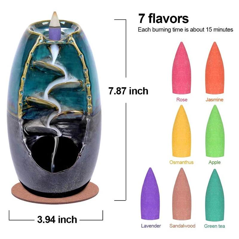Mountain Incense Holder + FREE 7 Authentic Cones of Natural Fragrances Bowlift by Bowlift