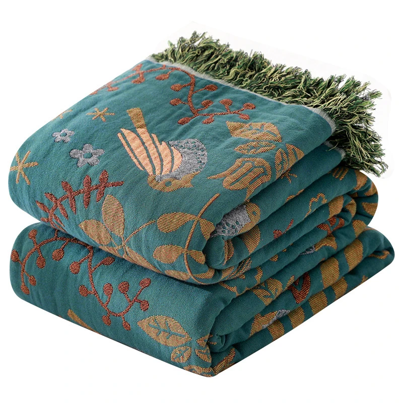 Premium Reversible Scandinavian Bird Throw Blanket - Extra Soft Bowlift by Bowlift