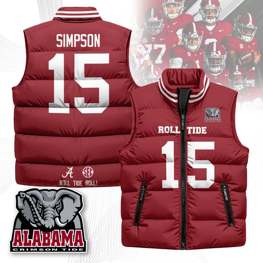Alabama Crimson Tide Unisex Puffer Vest by Alabama Crimson Tide