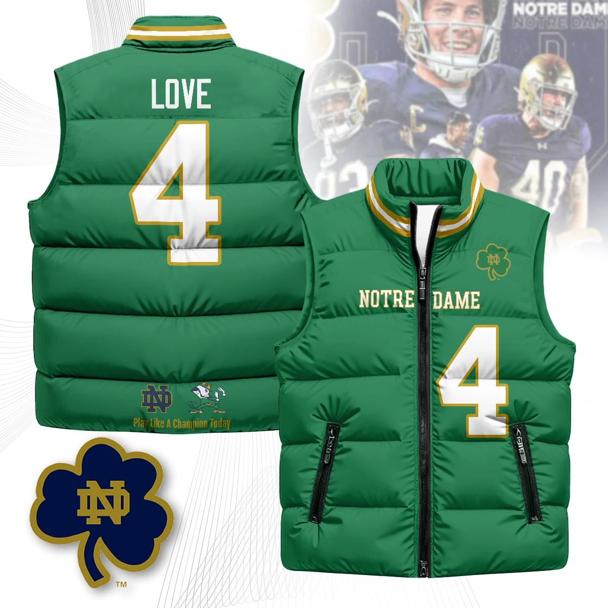 Notre Dame Fighting Irish Unisex Puffer Vest by Notre Dame Fighting Irish