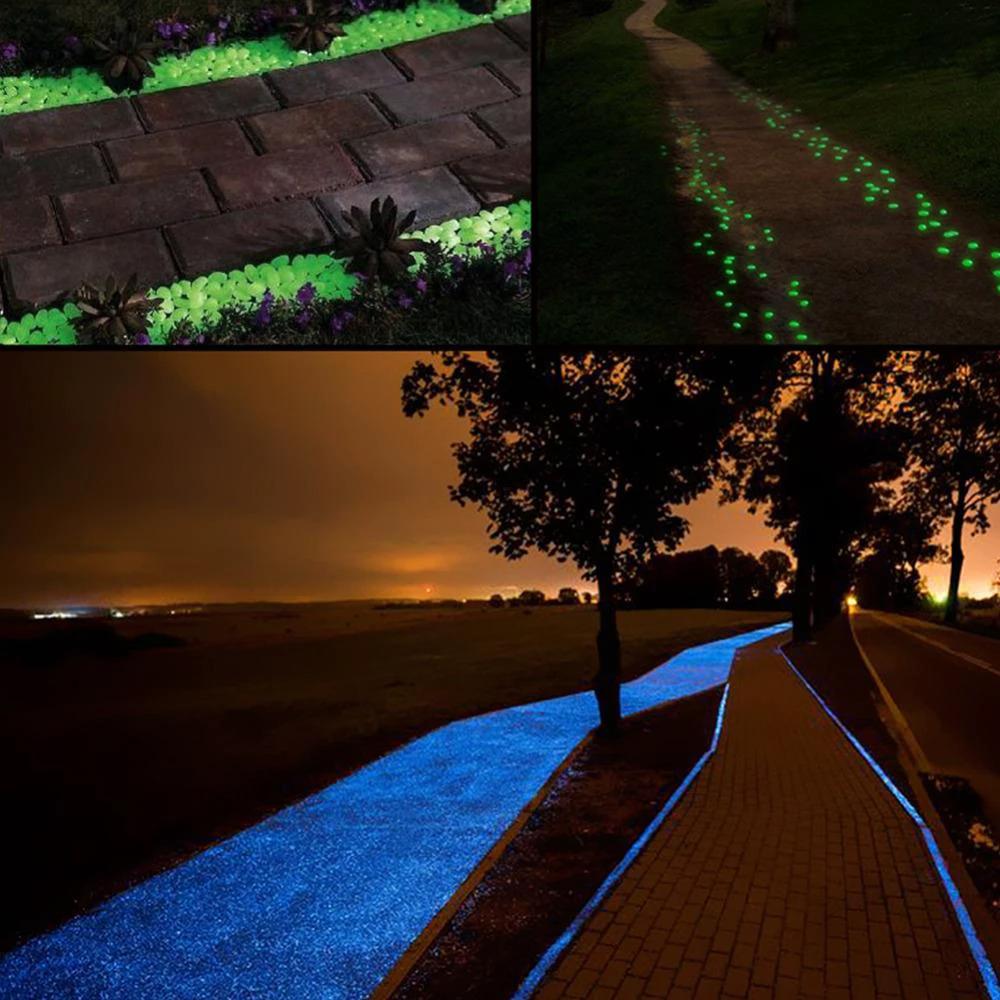 Gleam - Glow-in-the-Dark Garden Pebbles by Bowlift
