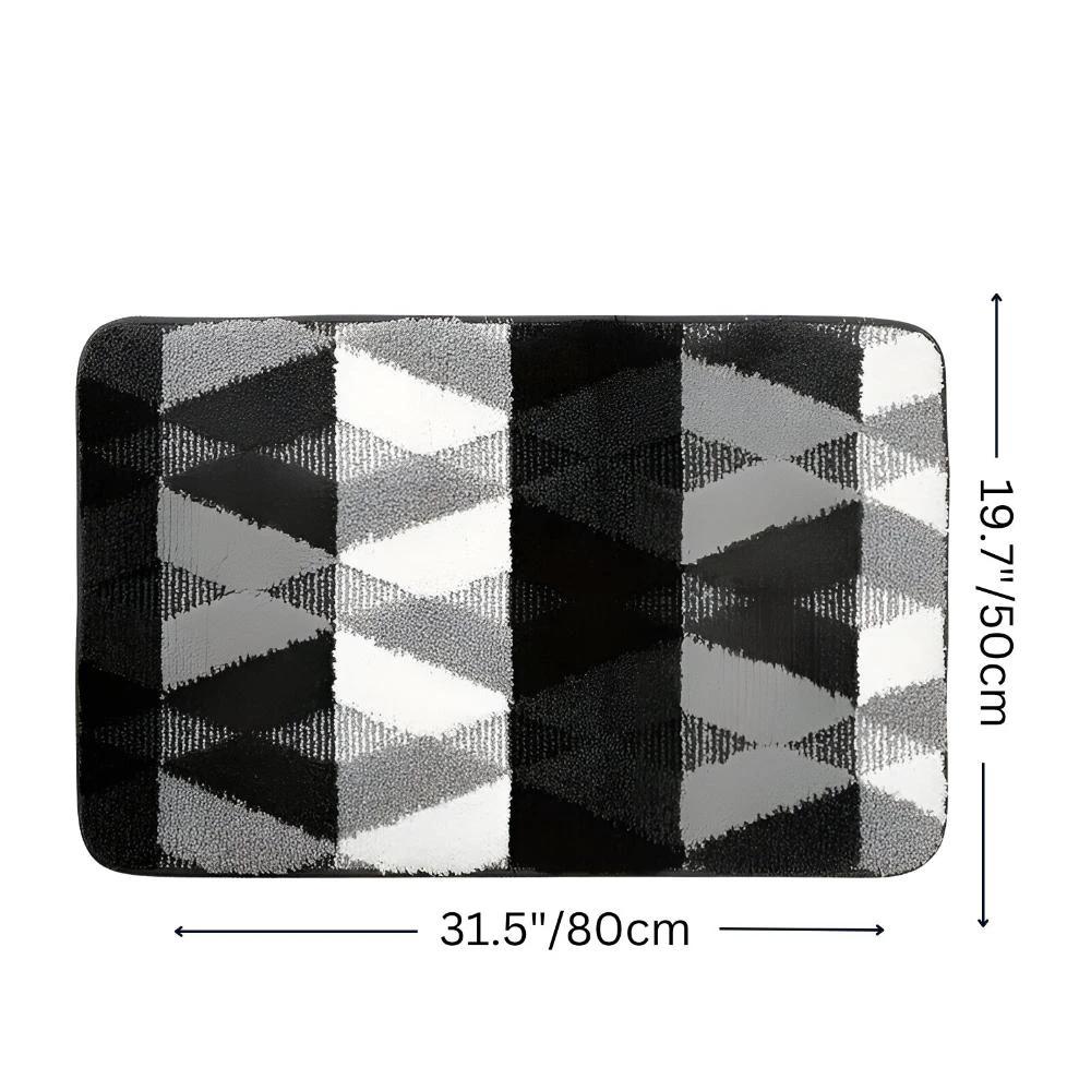 Soft Microfiber Non-Slip Geometric Rug by Casa & Beyond