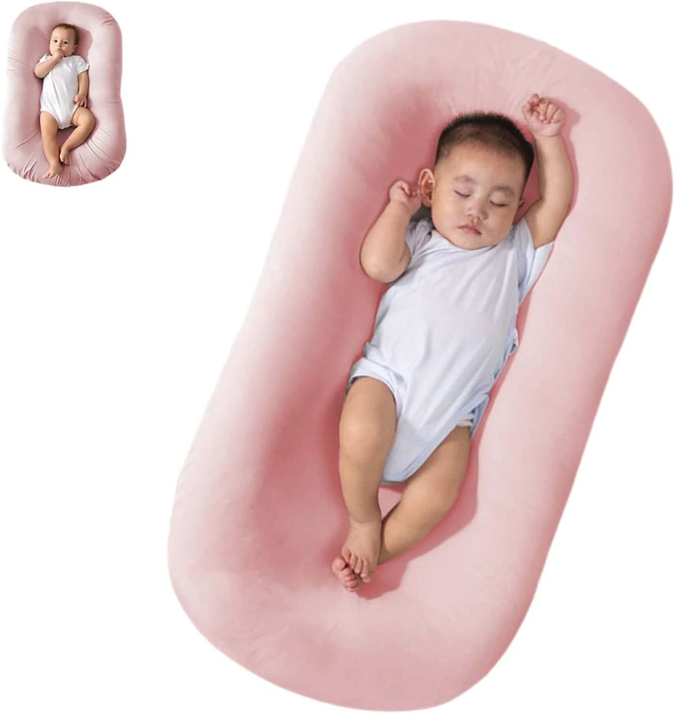 Newborn Baby Mattress Sleeping Nest Portable Baby Pillow Bed Removable Washable by BowLift