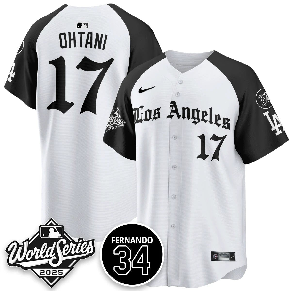 Los Angeles Dodgers 2025 Gothic NL Champions Jersey - All Stitched by Los Angeles Dodgers