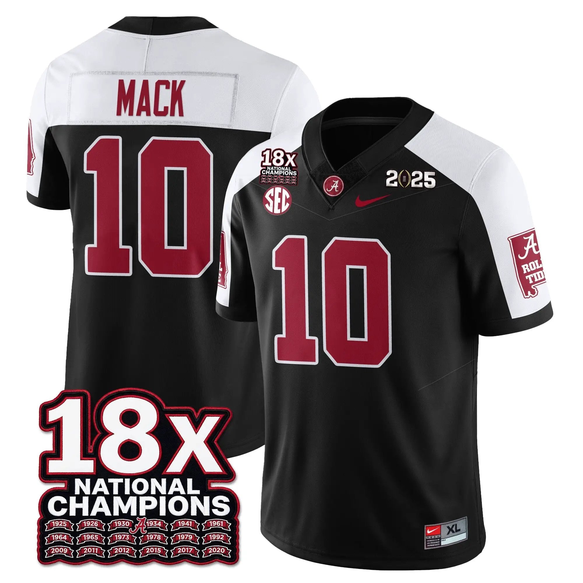 BAMA 18x-Time National Champions Vapor Limited Football Jersey by Alabama Crimson Tide