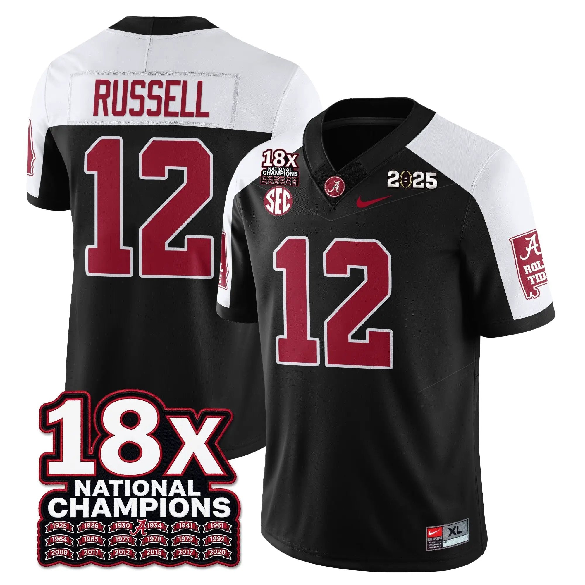 BAMA 18x-Time National Champions Vapor Limited Football Jersey by Alabama Crimson Tide