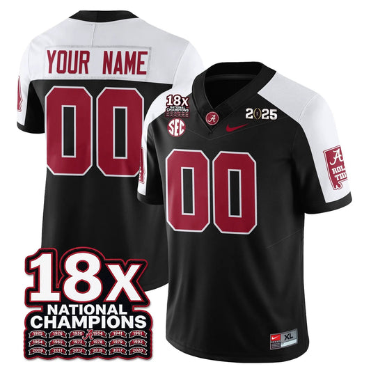 Custom BAMA 18x-Time National Champions Vapor Limited Football Jersey by Alabama Crimson Tide