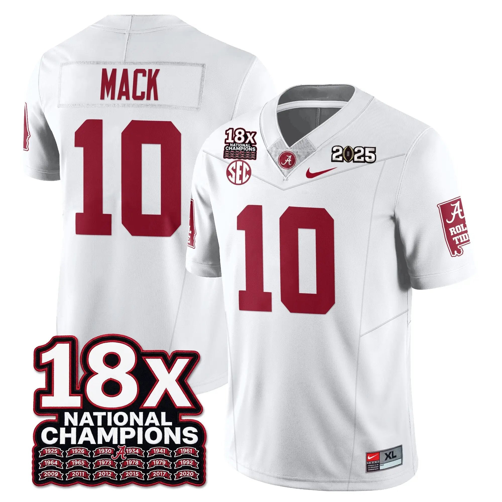 BAMA 18x-Time National Champions Vapor Limited Football Jersey by Alabama Crimson Tide