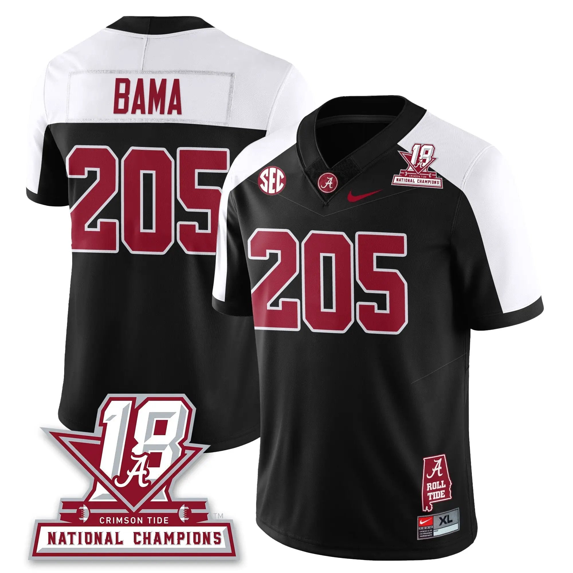 BAMA 18x-Time National Champions Vapor Limited Jersey by Alabama Crimson Tide