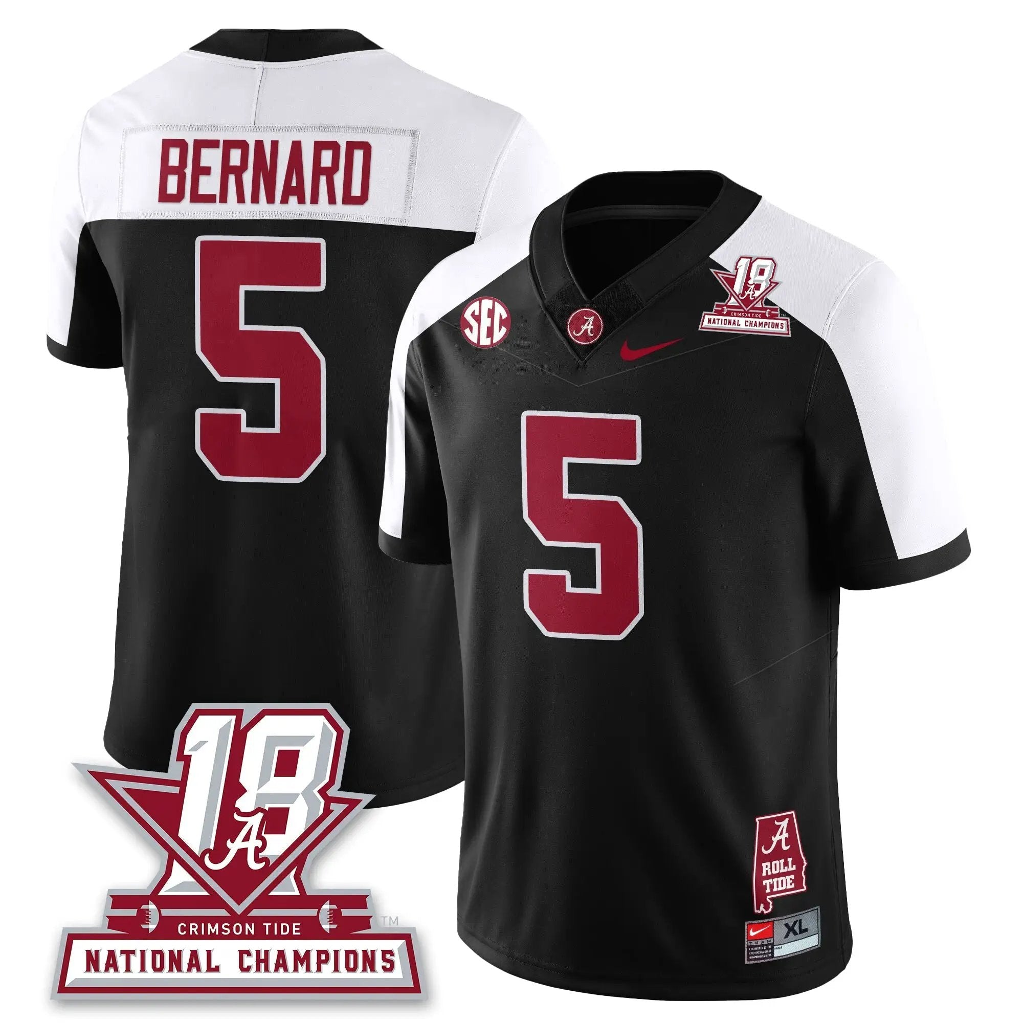 BAMA 18x-Time National Champions Vapor Limited Jersey by Alabama Crimson Tide