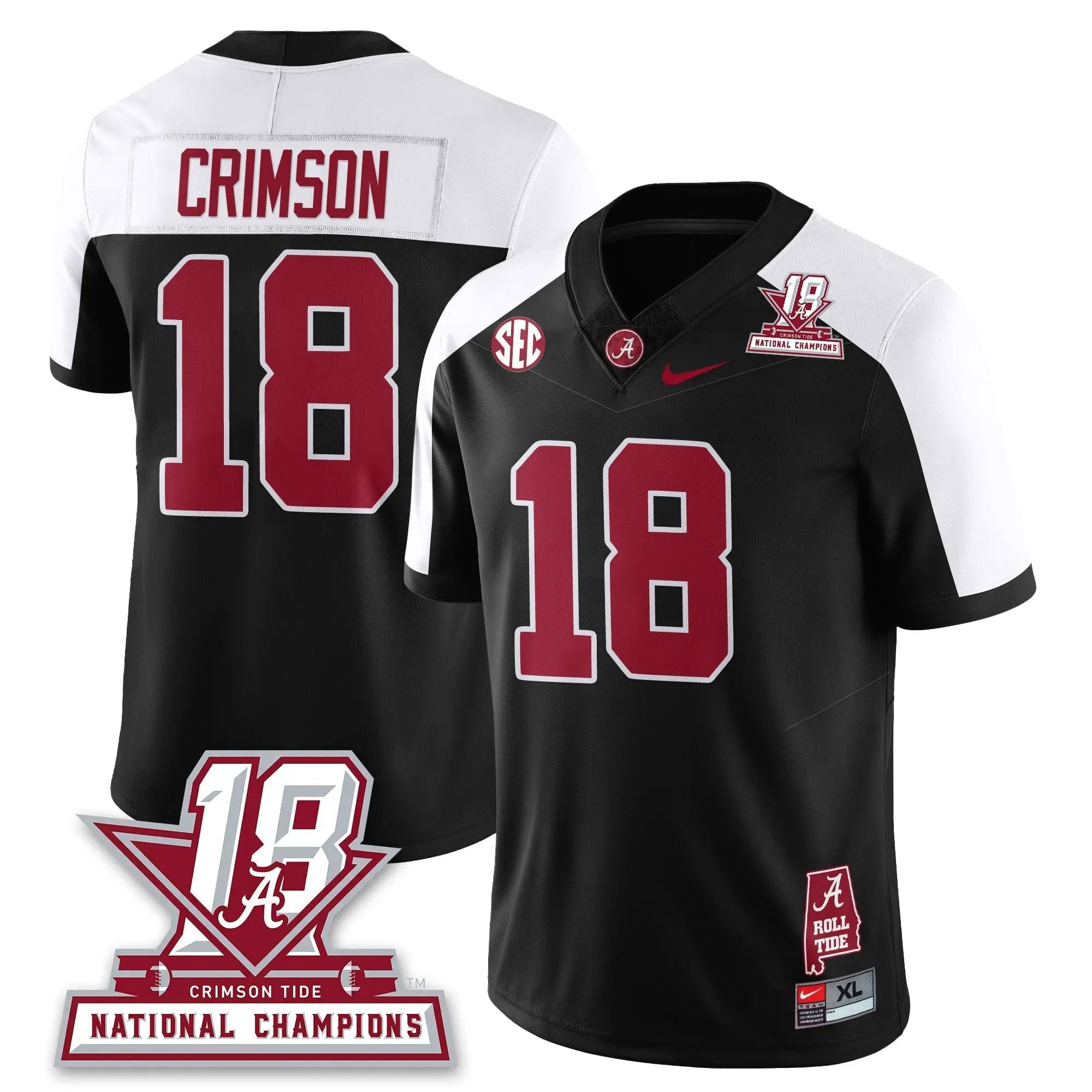 BAMA 18x-Time National Champions Vapor Limited Jersey by Alabama Crimson Tide