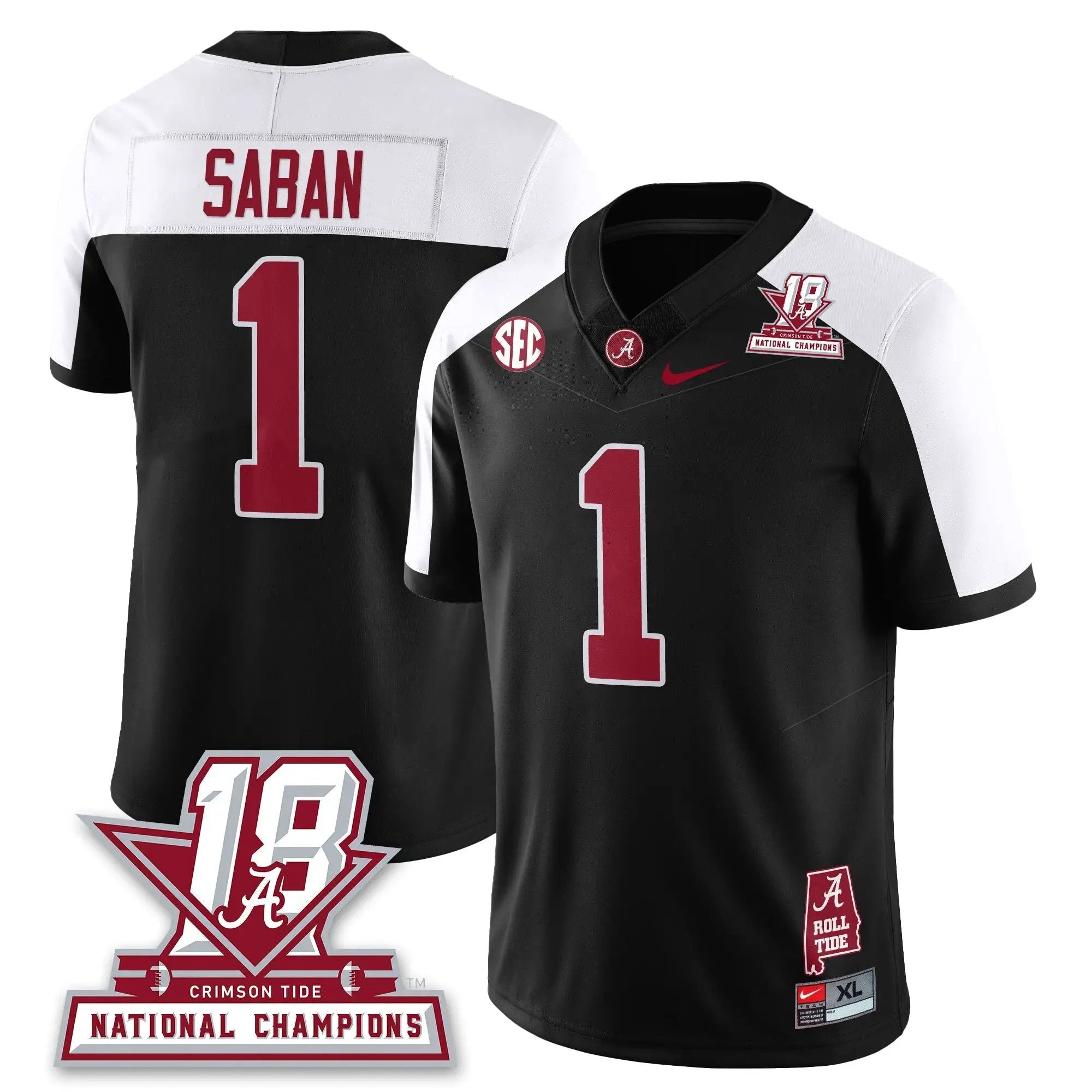 BAMA 18x-Time National Champions Vapor Limited Jersey by Alabama Crimson Tide