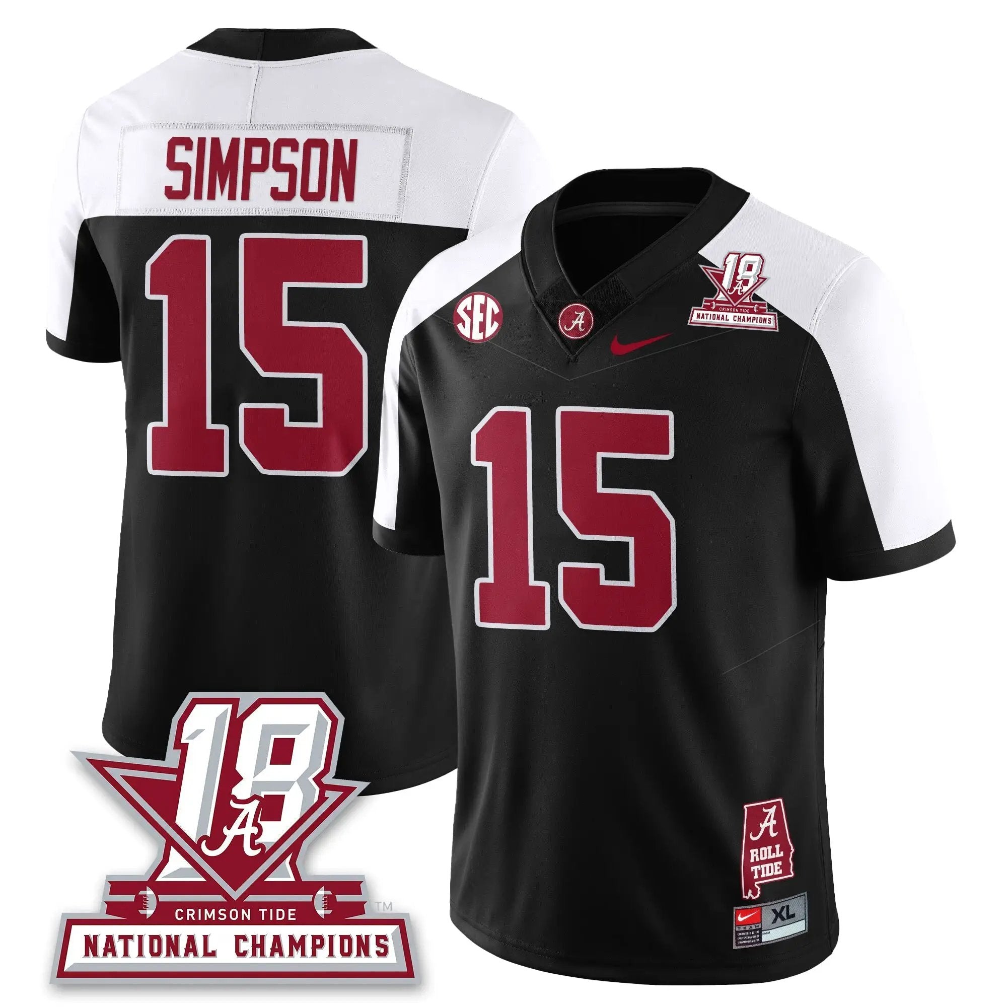 BAMA 18x-Time National Champions Vapor Limited Jersey by Alabama Crimson Tide