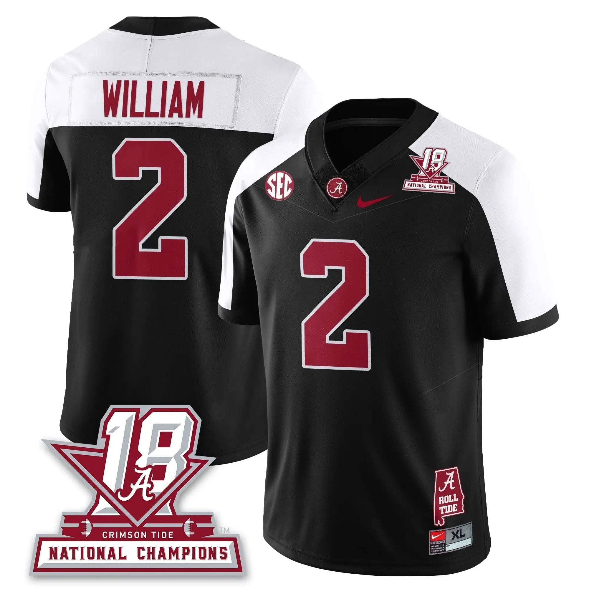 BAMA 18x-Time National Champions Vapor Limited Jersey by Alabama Crimson Tide