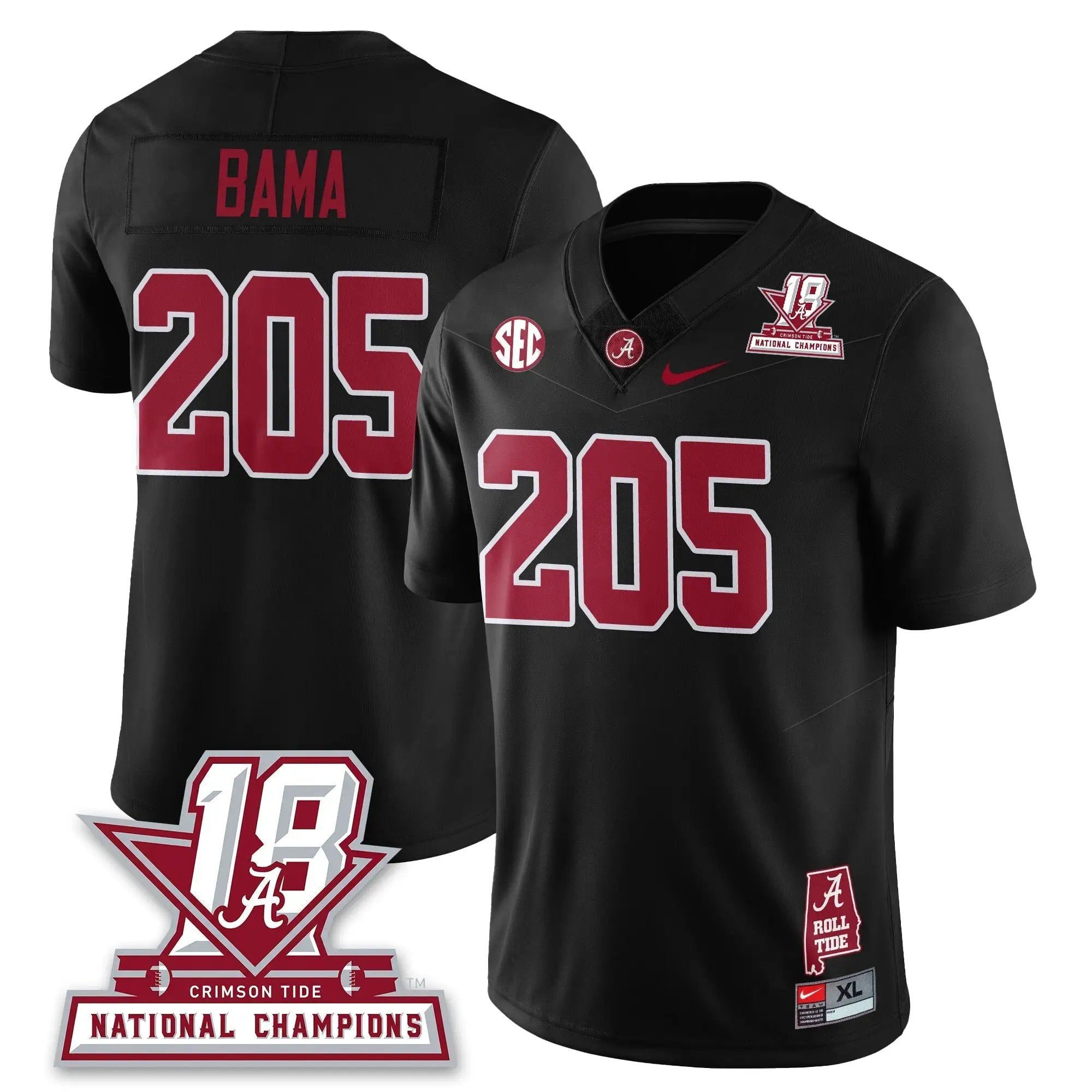 BAMA 18x-Time National Champions Vapor Limited Jersey by Alabama Crimson Tide