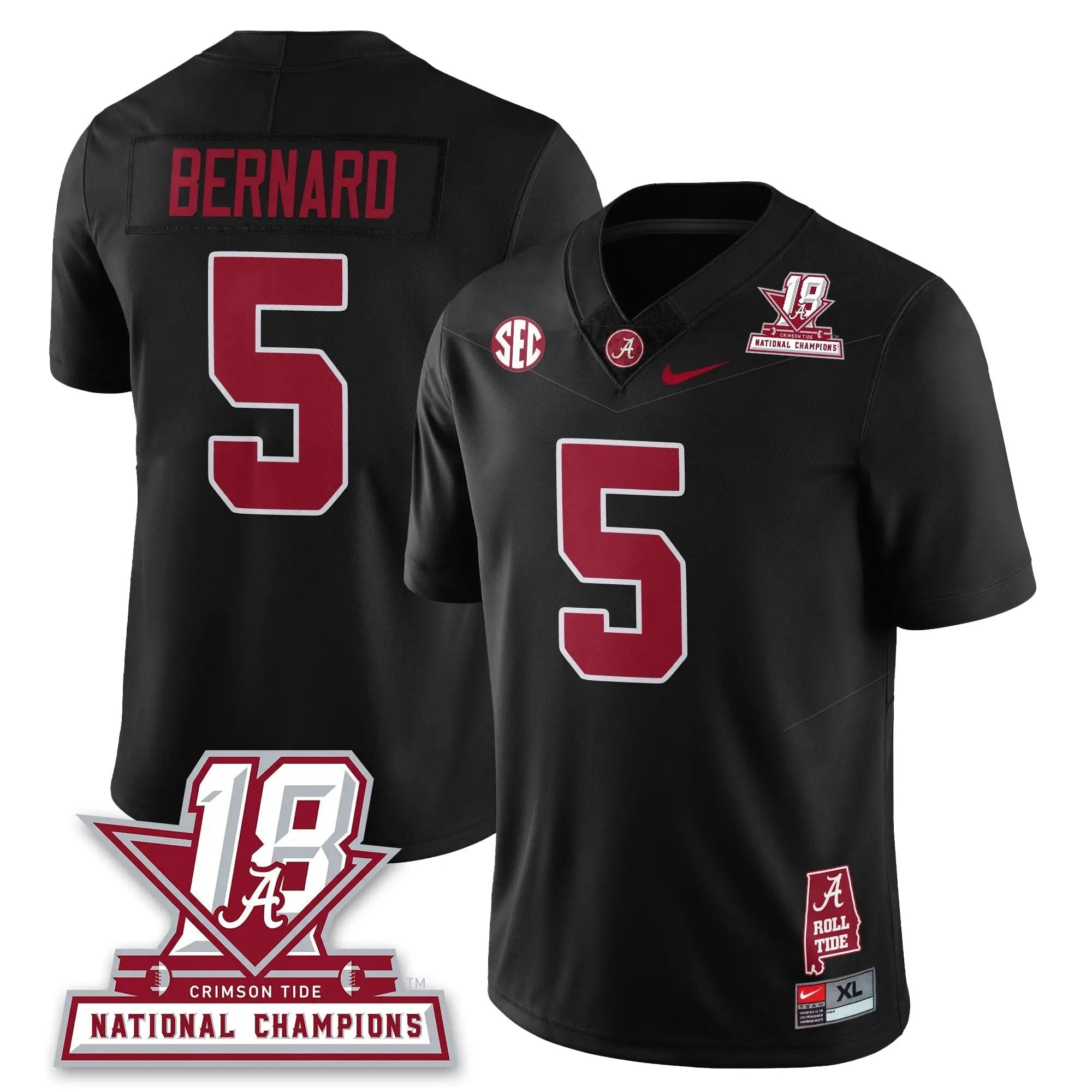 BAMA 18x-Time National Champions Vapor Limited Jersey by Alabama Crimson Tide