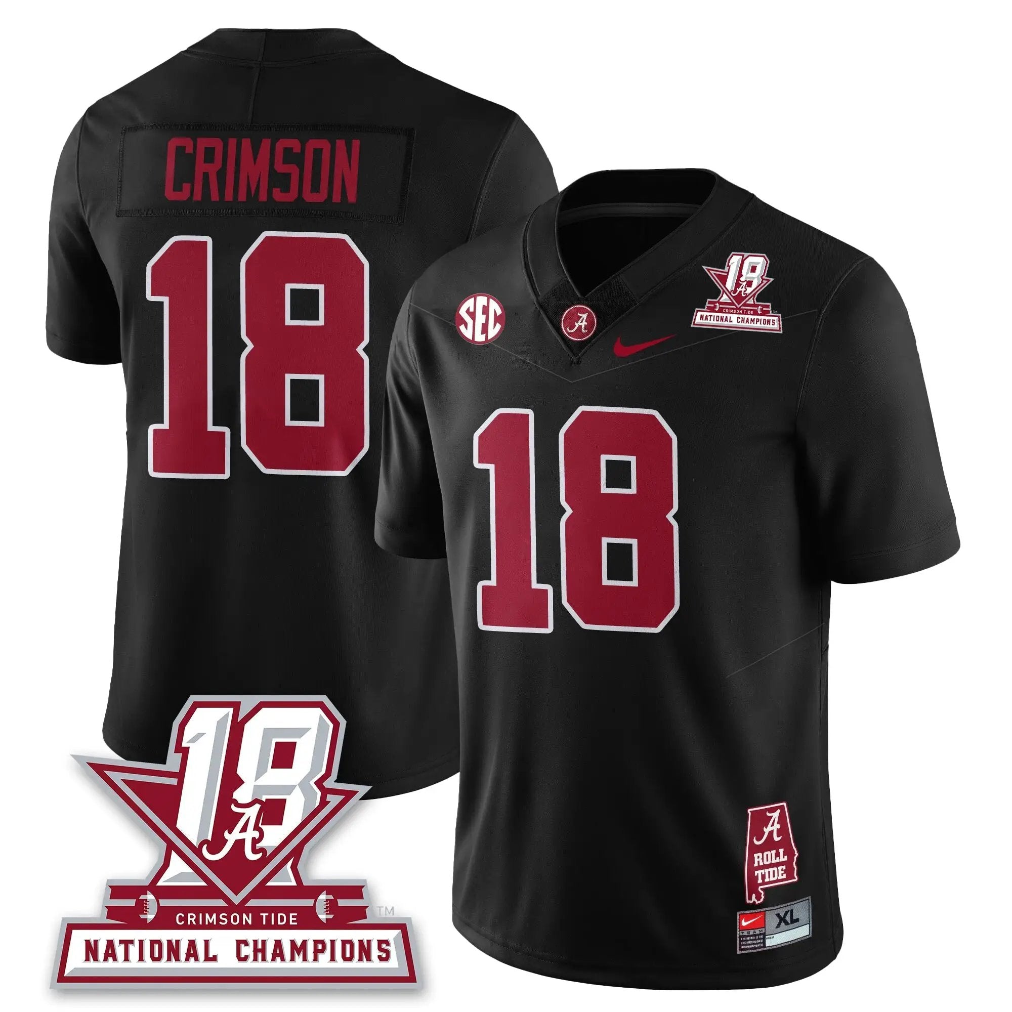 BAMA 18x-Time National Champions Vapor Limited Jersey by Alabama Crimson Tide