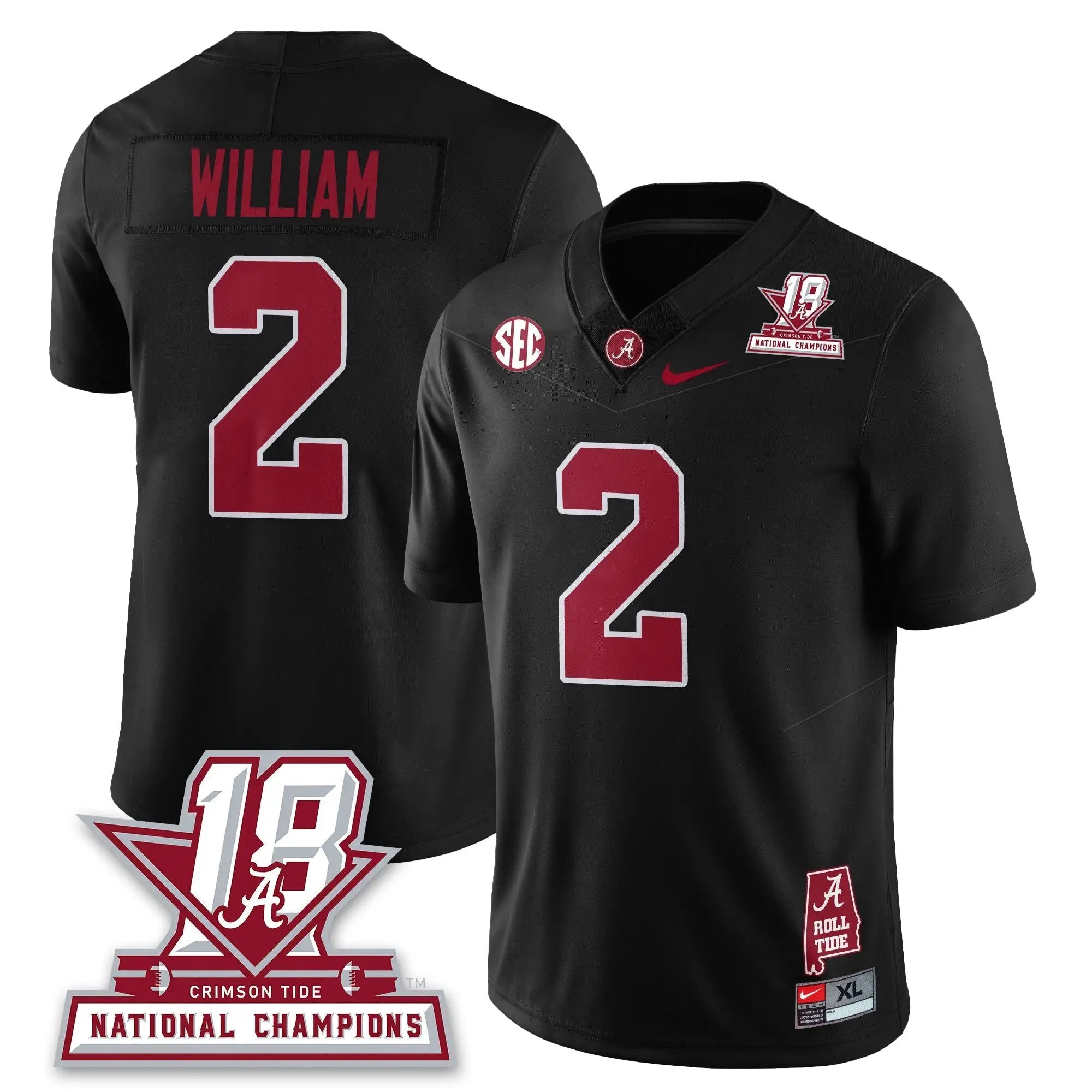 BAMA 18x-Time National Champions Vapor Limited Jersey by Alabama Crimson Tide