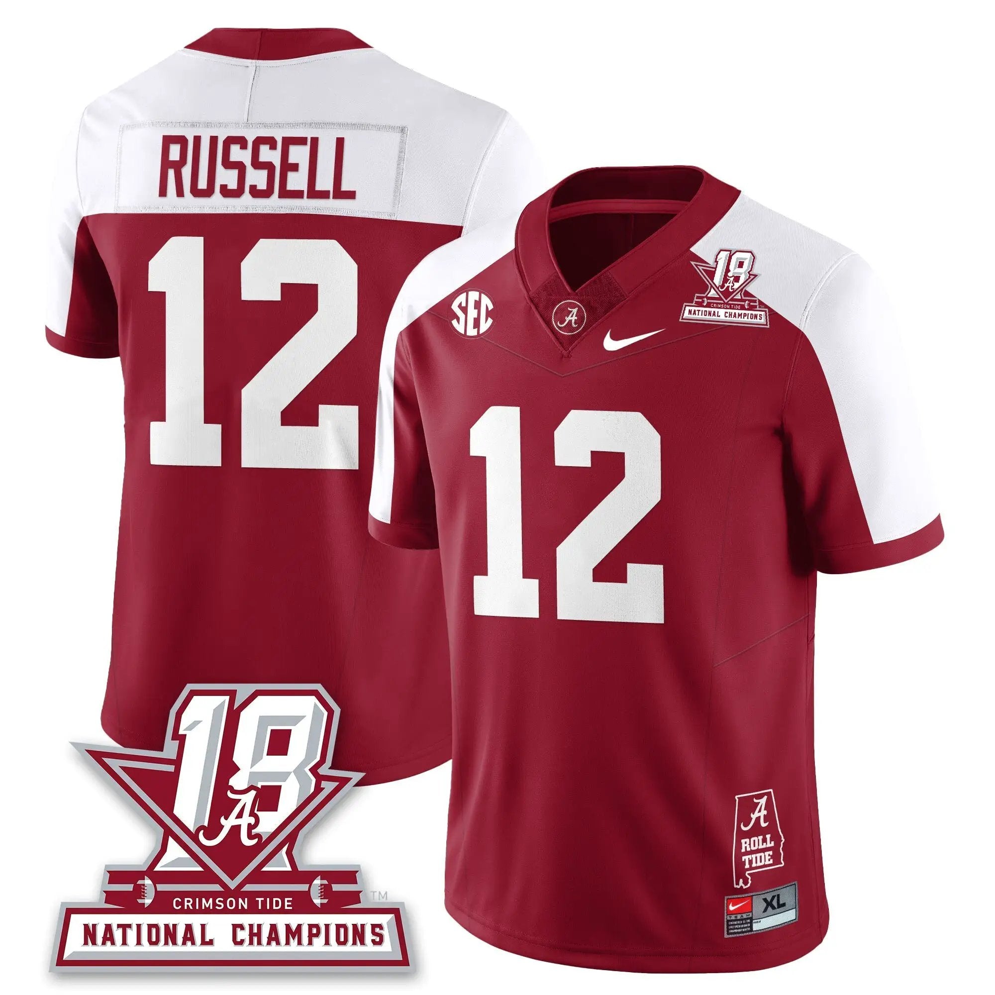 BAMA 18x-Time National Champions Vapor Limited Jersey by Alabama Crimson Tide