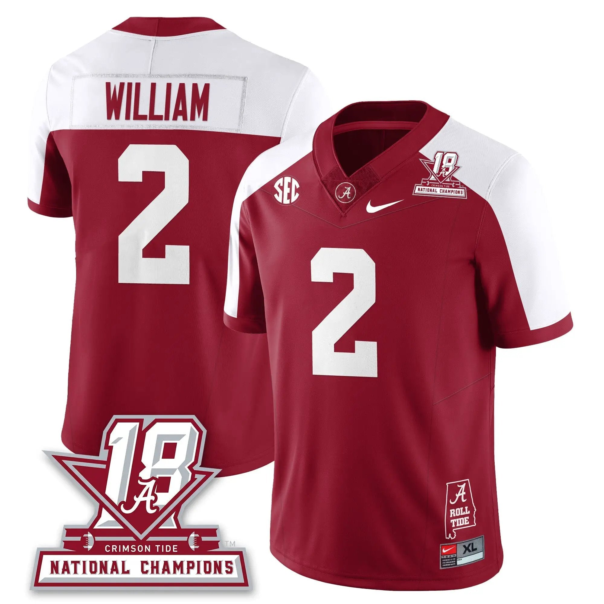 BAMA 18x-Time National Champions Vapor Limited Jersey by Alabama Crimson Tide