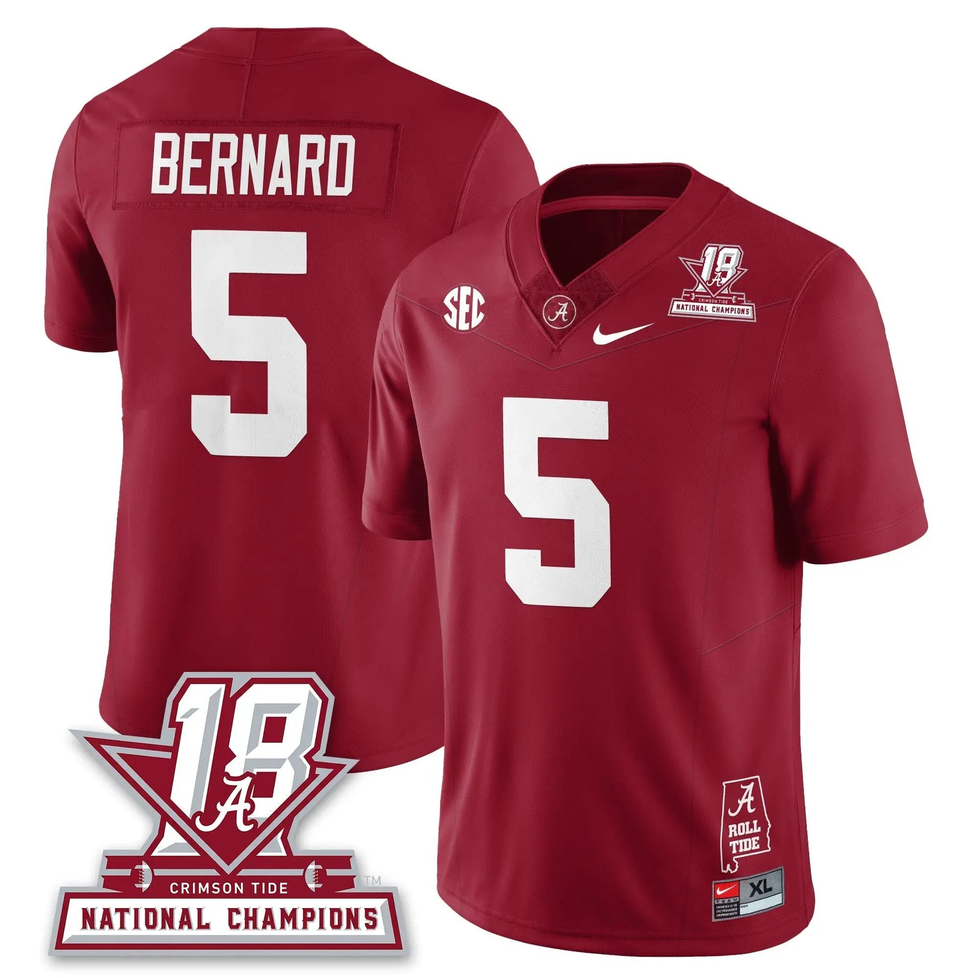 BAMA 18x-Time National Champions Vapor Limited Jersey by Alabama Crimson Tide