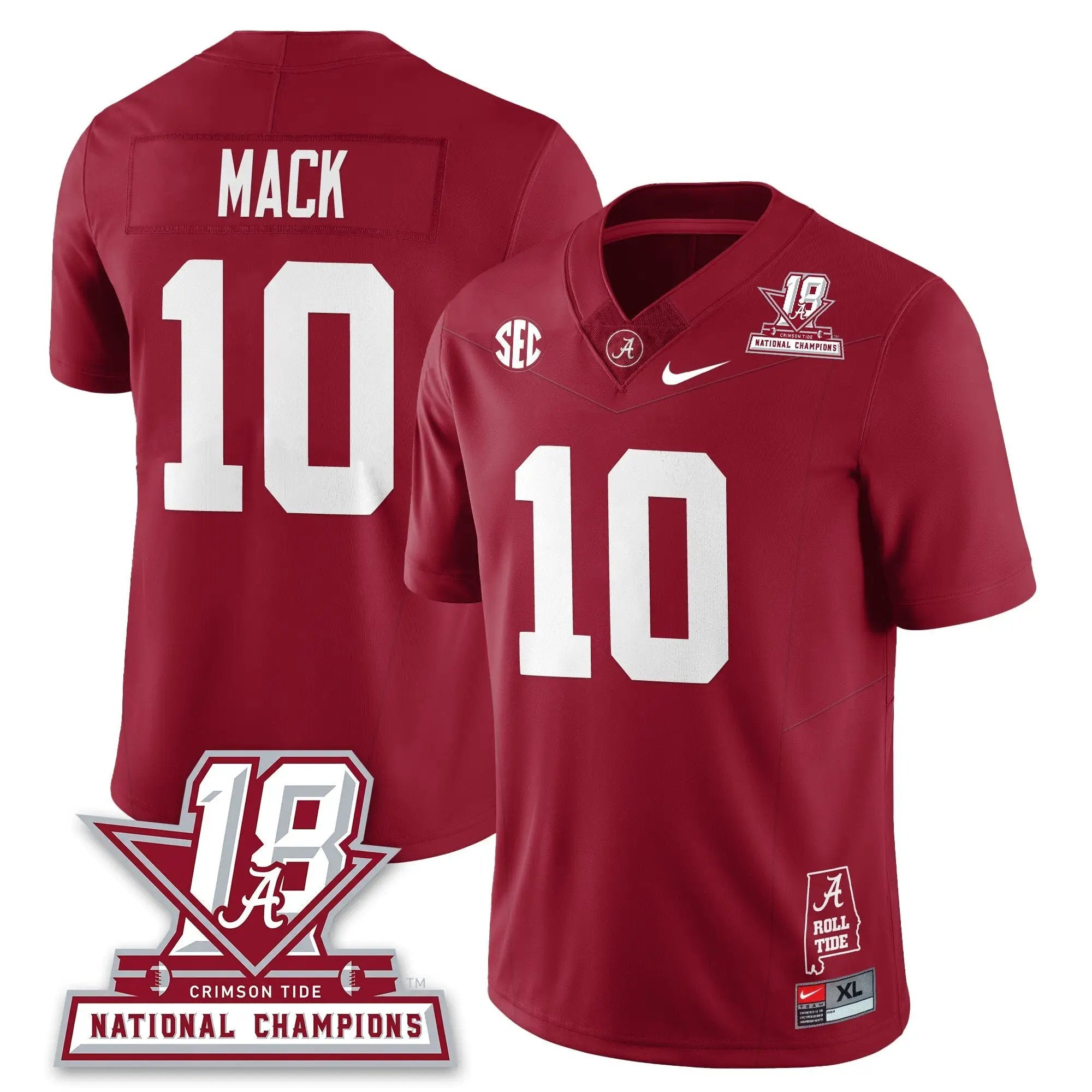 BAMA 18x-Time National Champions Vapor Limited Jersey by Alabama Crimson Tide