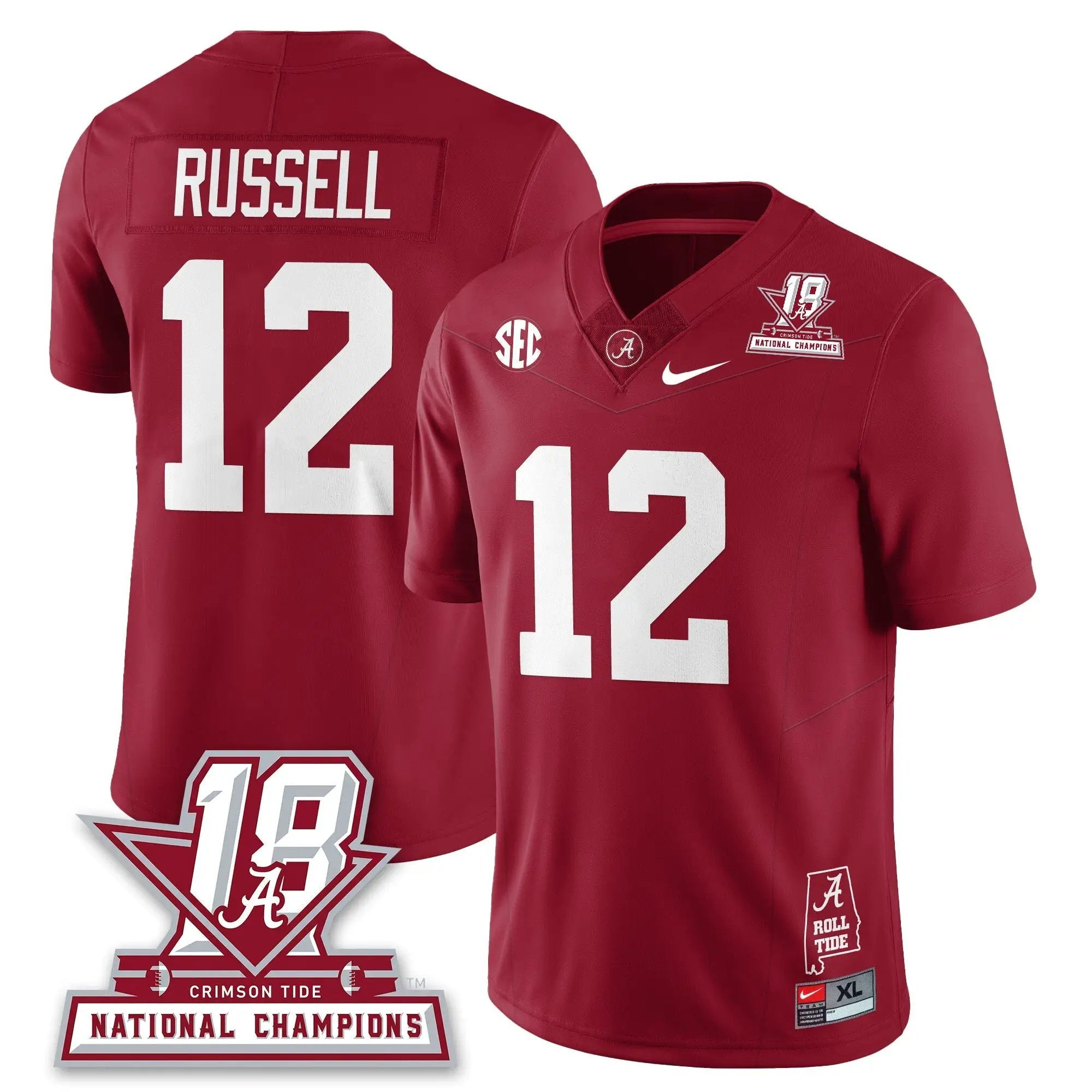 BAMA 18x-Time National Champions Vapor Limited Jersey by Alabama Crimson Tide