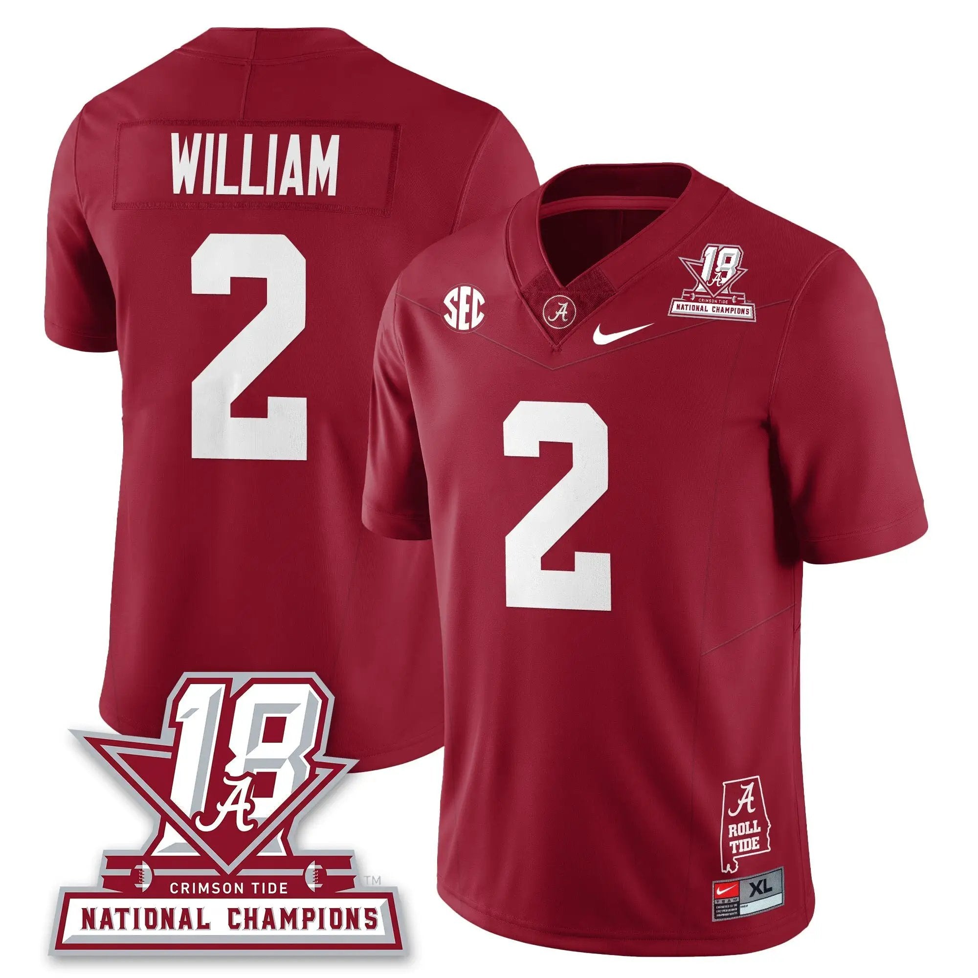 BAMA 18x-Time National Champions Vapor Limited Jersey by Alabama Crimson Tide