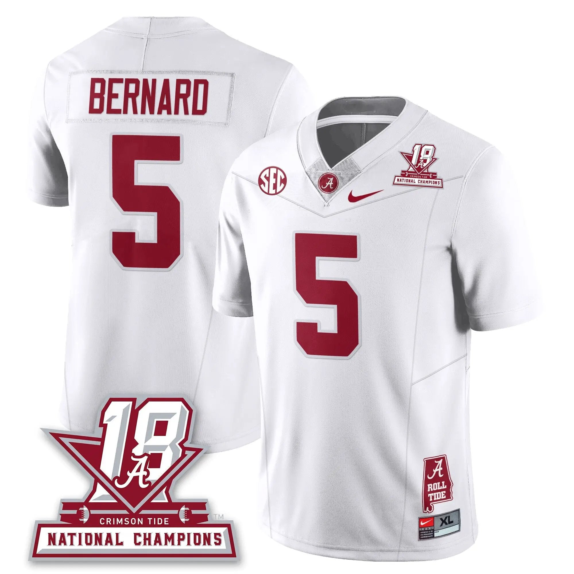 BAMA 18x-Time National Champions Vapor Limited Jersey by Alabama Crimson Tide