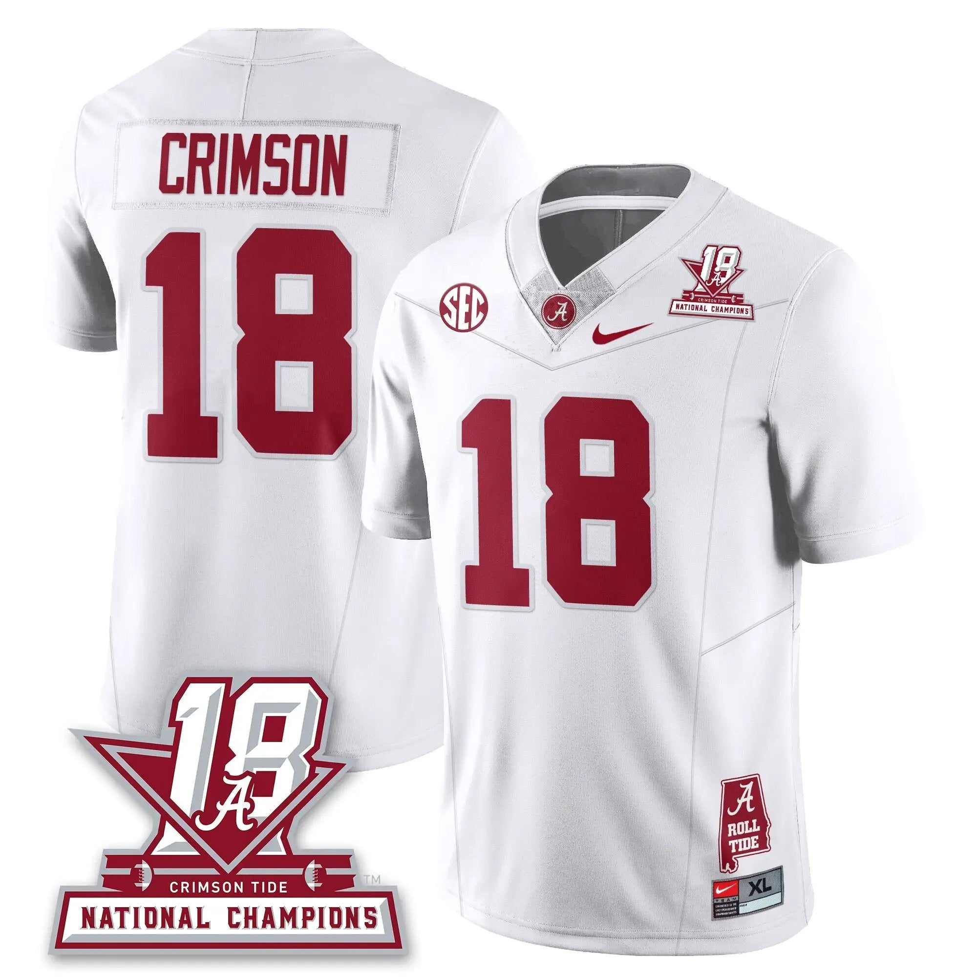 BAMA 18x-Time National Champions Vapor Limited Jersey by Alabama Crimson Tide