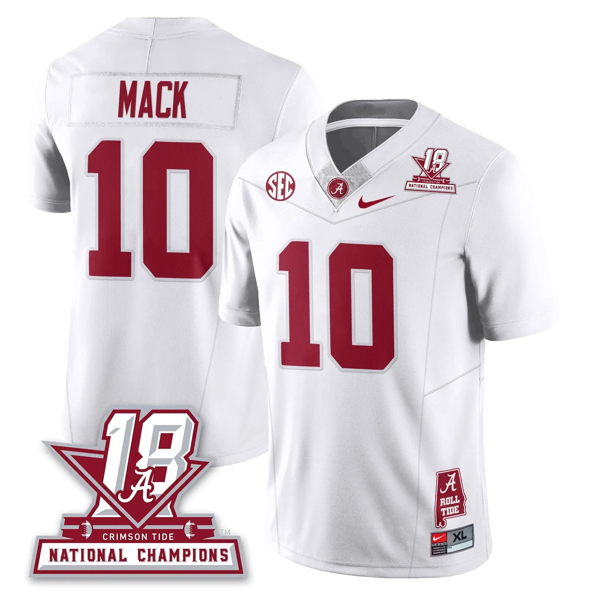 BAMA 18x-Time National Champions Vapor Limited Jersey by Alabama Crimson Tide