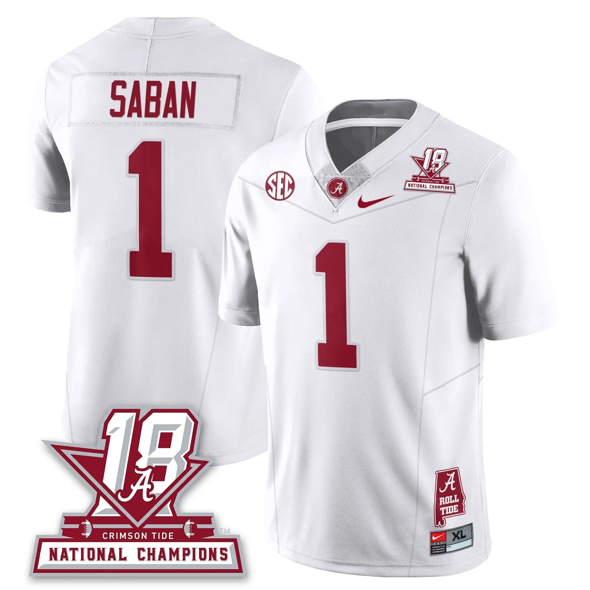 BAMA 18x-Time National Champions Vapor Limited Jersey by Alabama Crimson Tide