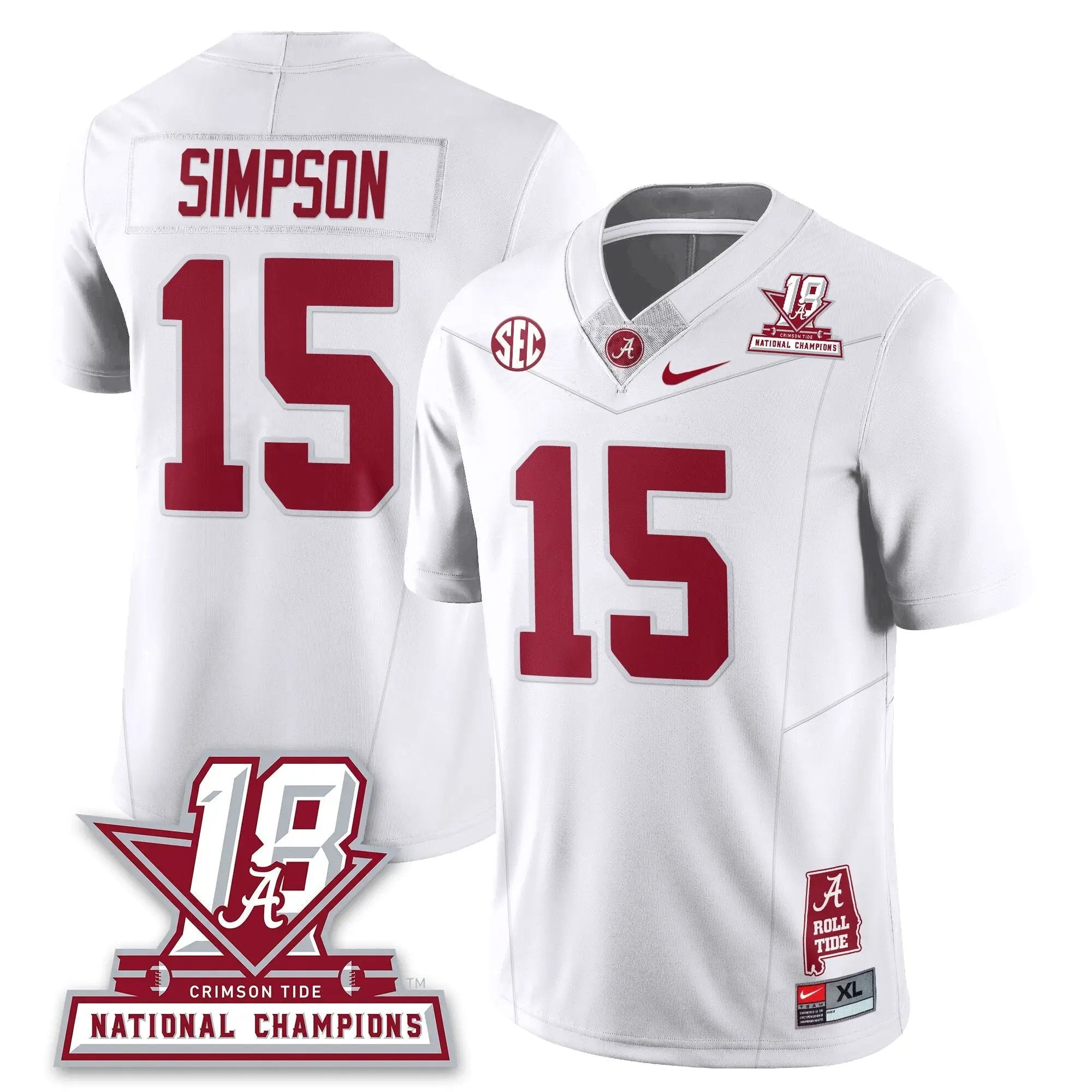 BAMA 18x-Time National Champions Vapor Limited Jersey by Alabama Crimson Tide