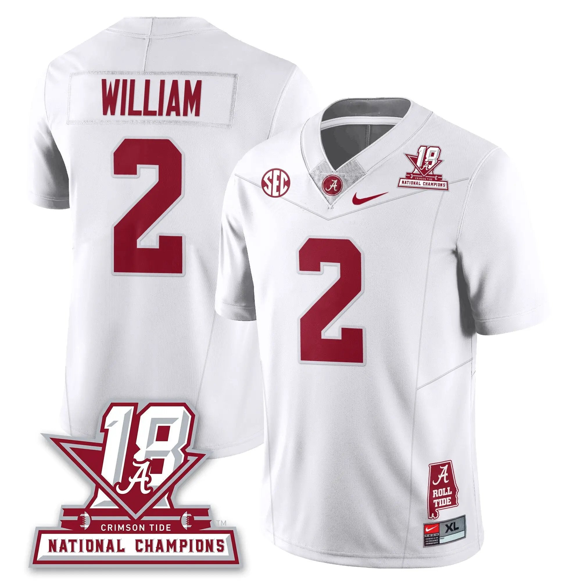 BAMA 18x-Time National Champions Vapor Limited Jersey by Alabama Crimson Tide