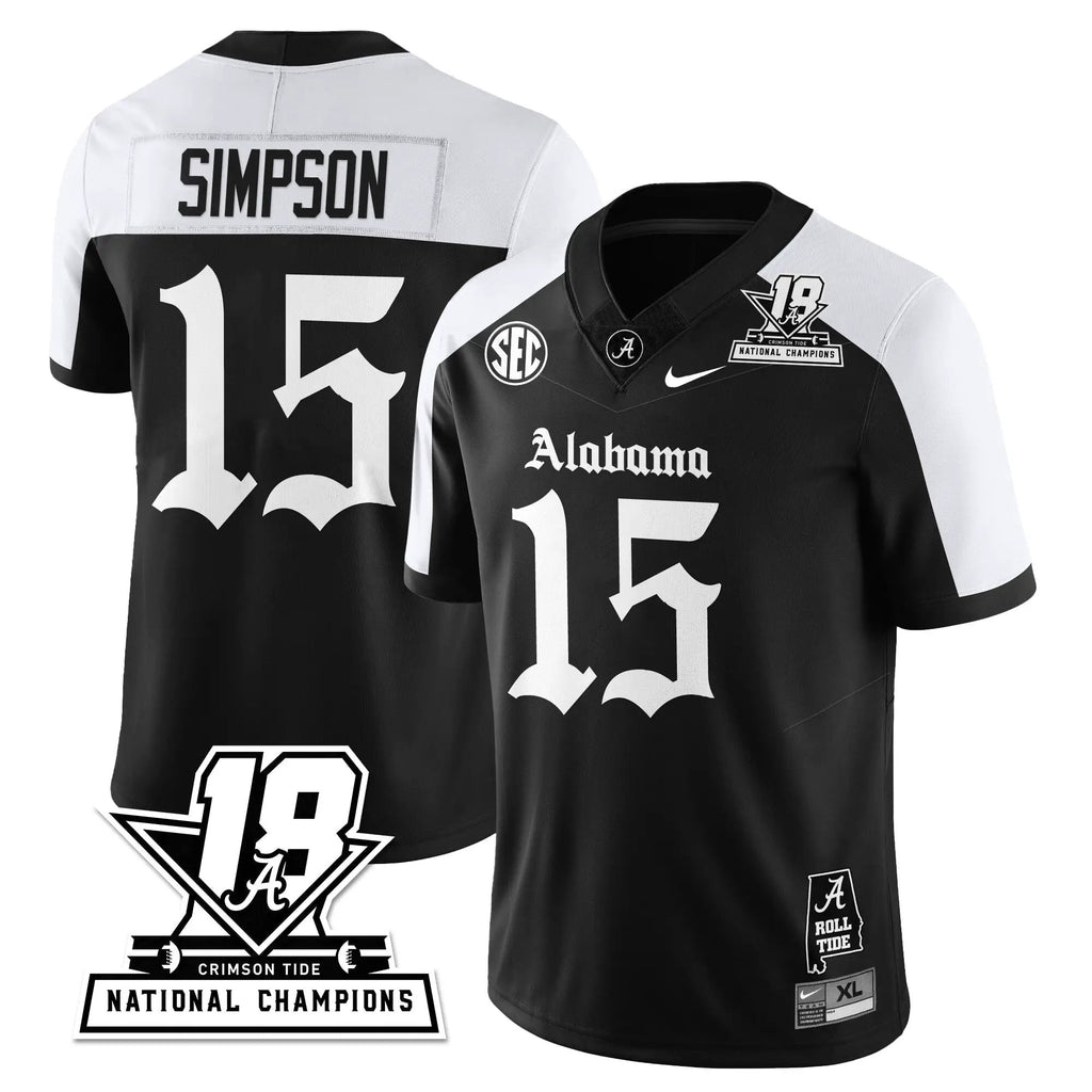 BAMA 18x-Time National Champions Gothic Vapor Limited Jersey by Alabama Crimson Tide