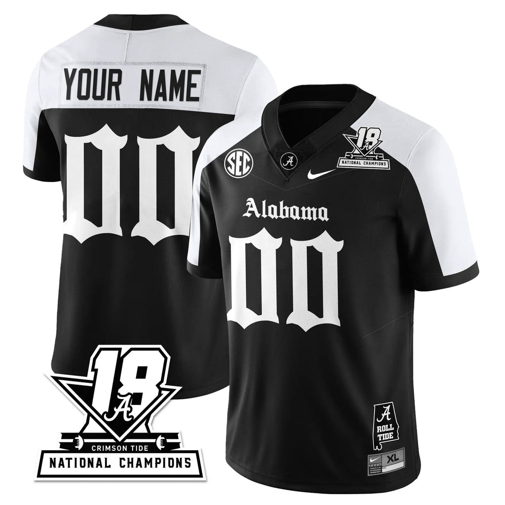 BAMA 18x-Time National Champions Gothic Vapor Limited Jersey by Alabama Crimson Tide