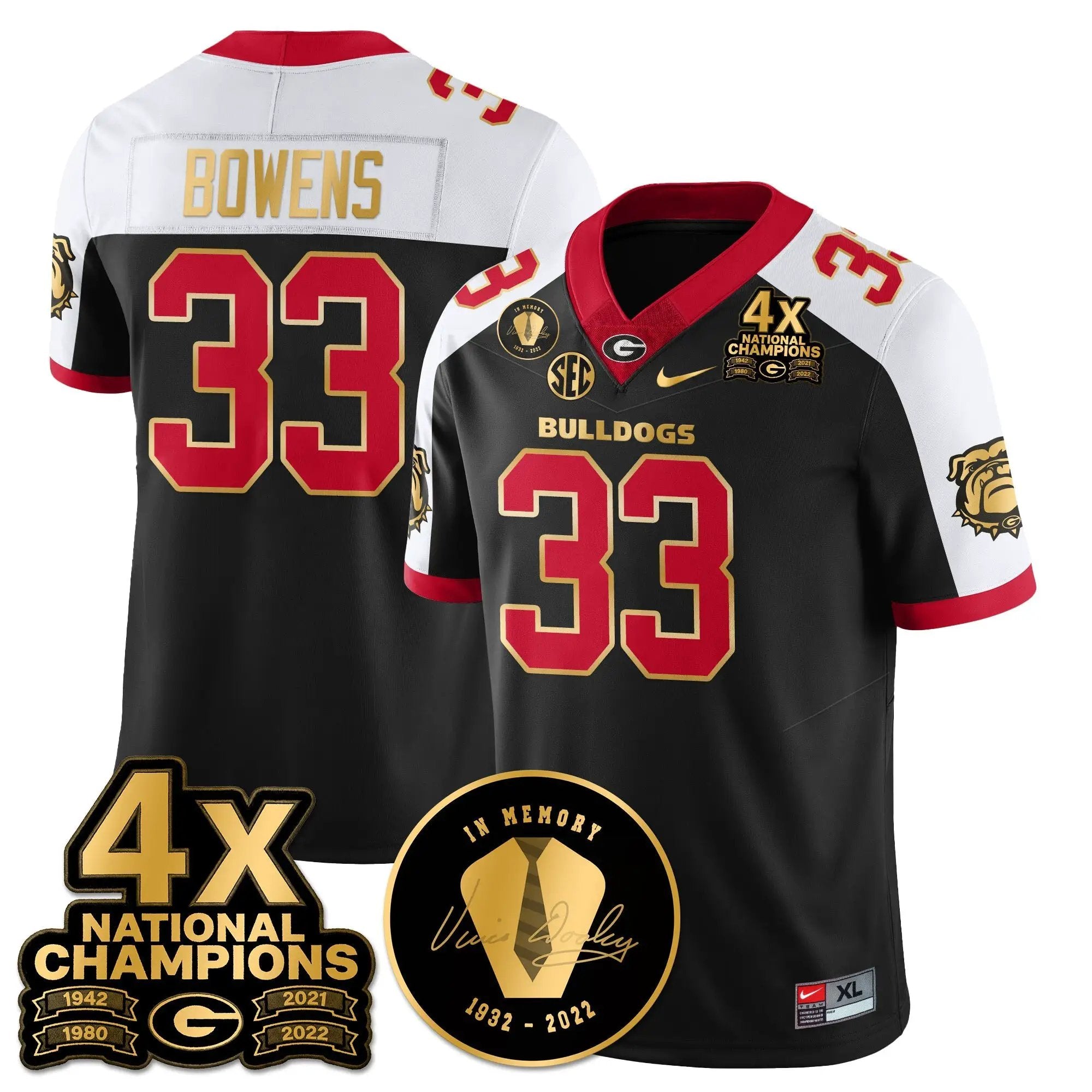UGA 4x-Time National Champions Vapor Limited Jersey by Georgia Bulldogs