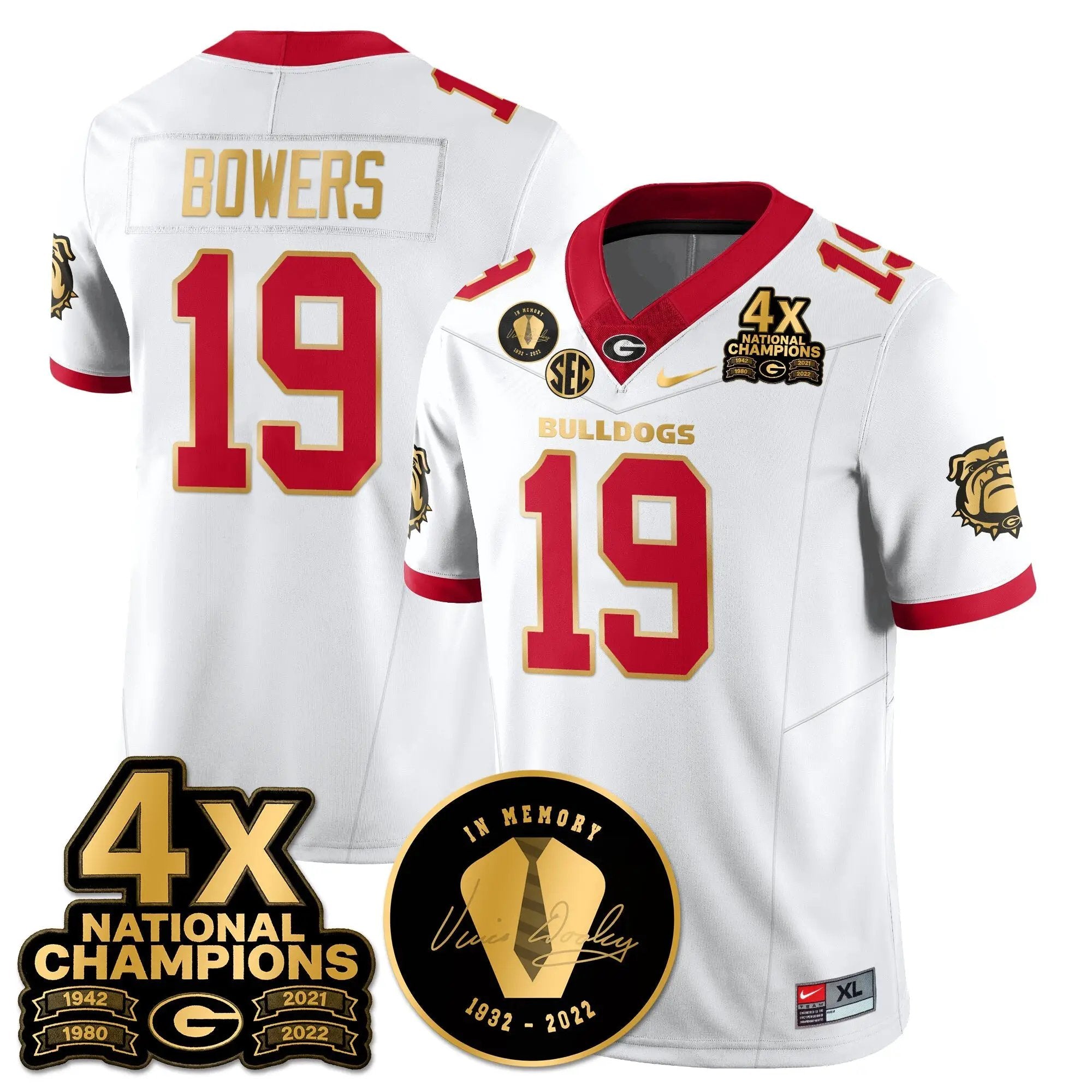 UGA 4x-Time National Champions Vapor Limited Jersey by Georgia Bulldogs