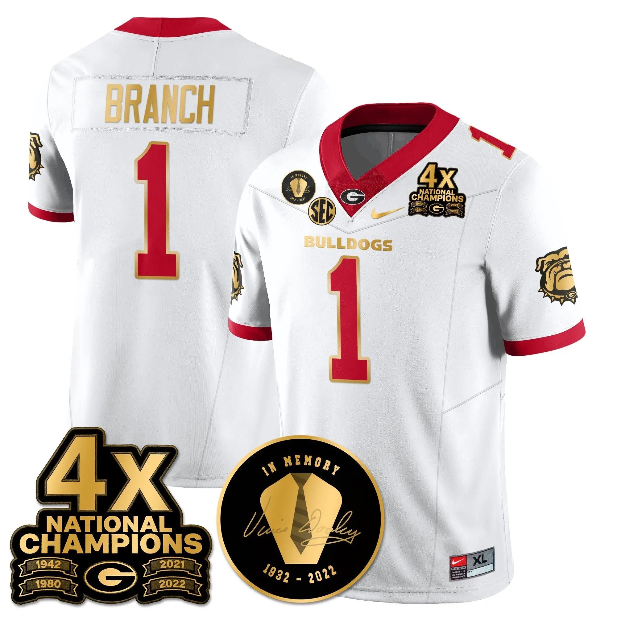 UGA 4x-Time National Champions Vapor Limited Jersey by Georgia Bulldogs