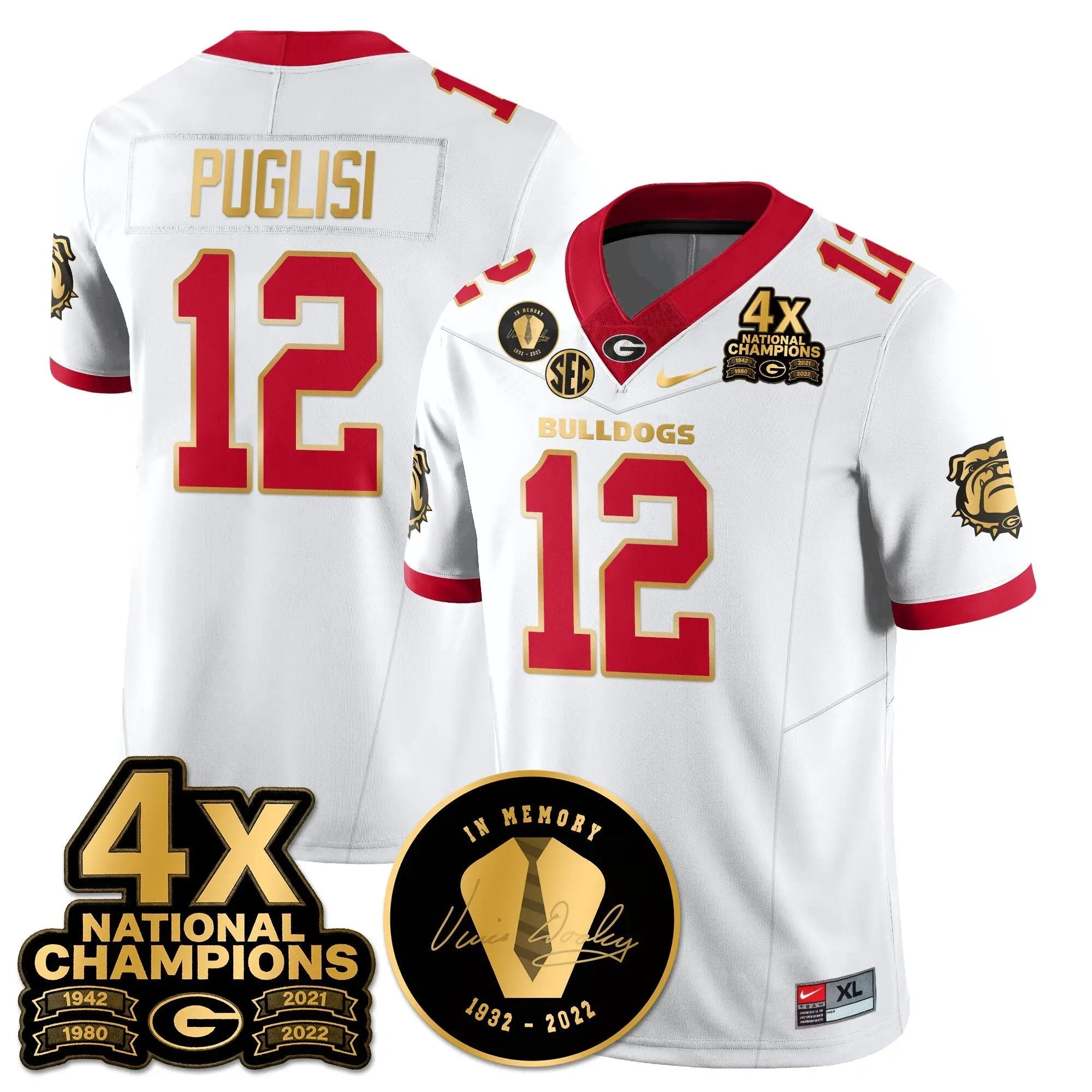 UGA 4x-Time National Champions Vapor Limited Jersey by Georgia Bulldogs