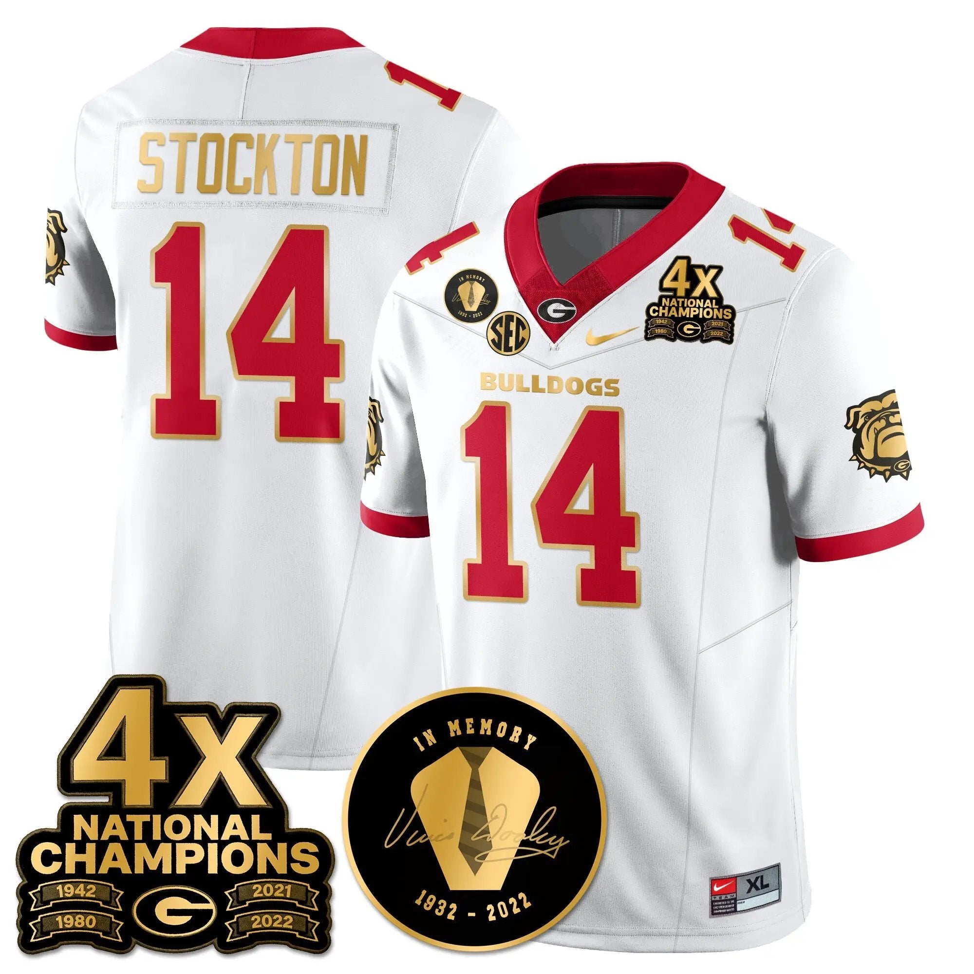 UGA 4x-Time National Champions Vapor Limited Jersey by Georgia Bulldogs