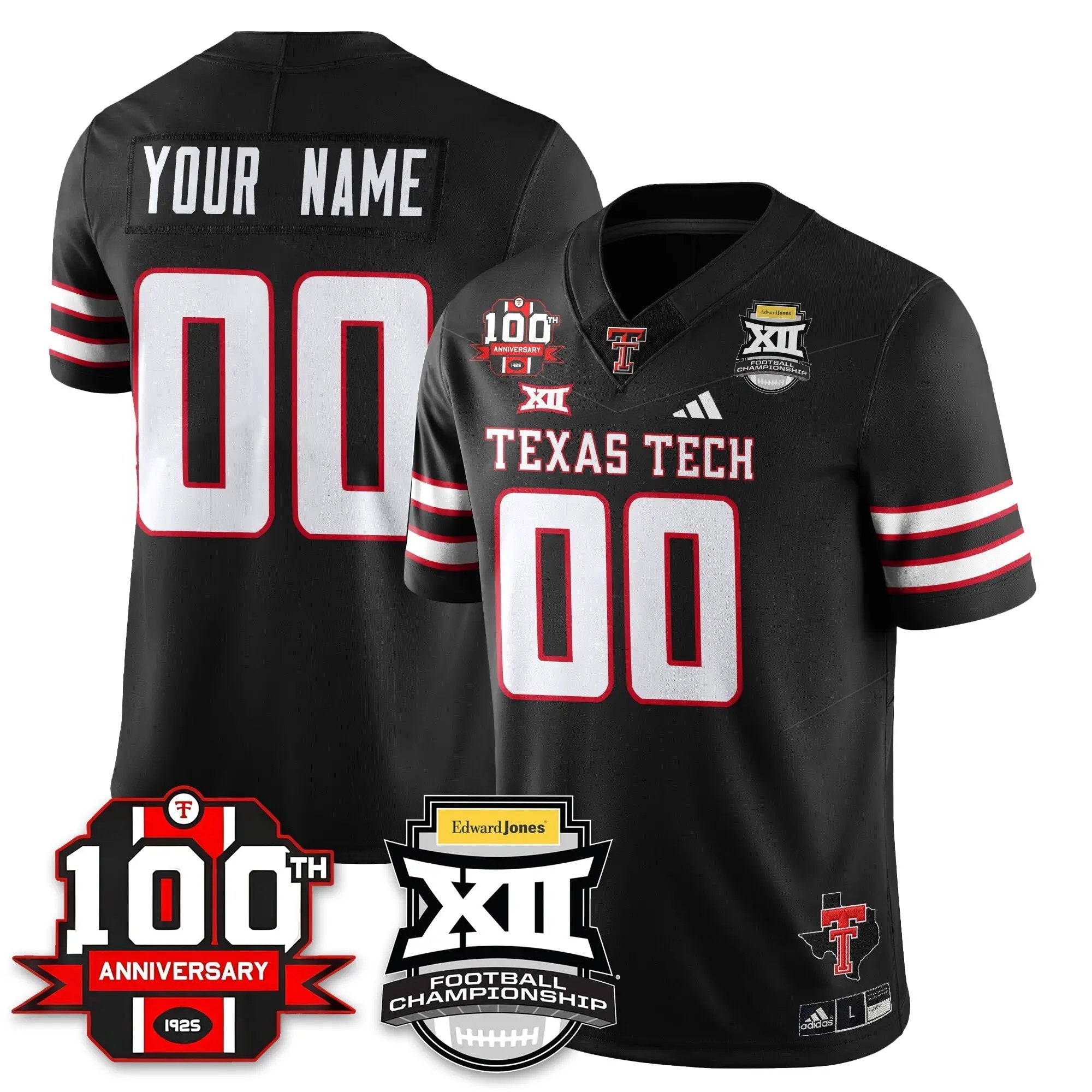 Custom TTU Vapor Limited Jersey - Edward Jones Champions by Texas Tech Red Raiders