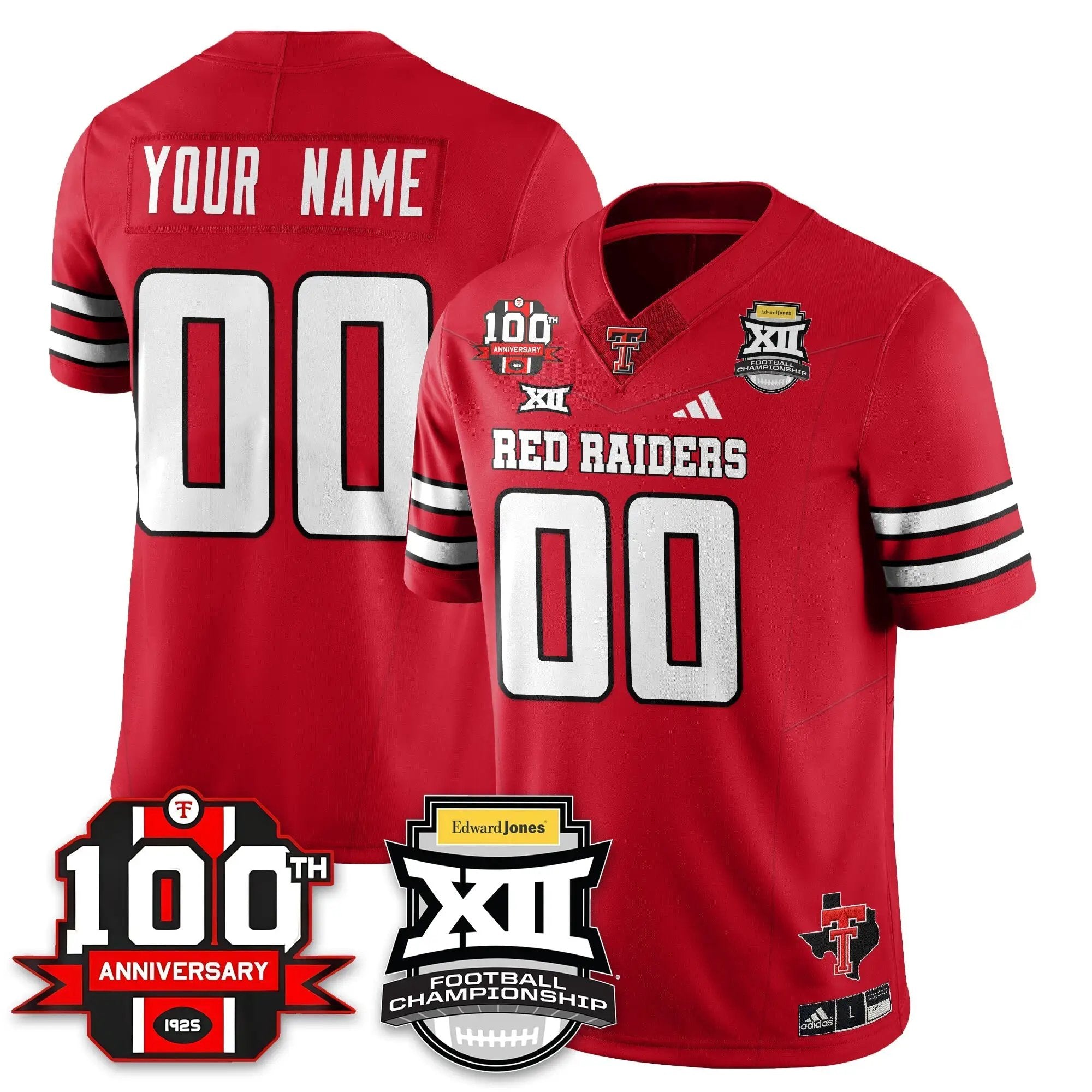 Custom TTU Vapor Limited Jersey - Edward Jones Champions by Texas Tech Red Raiders