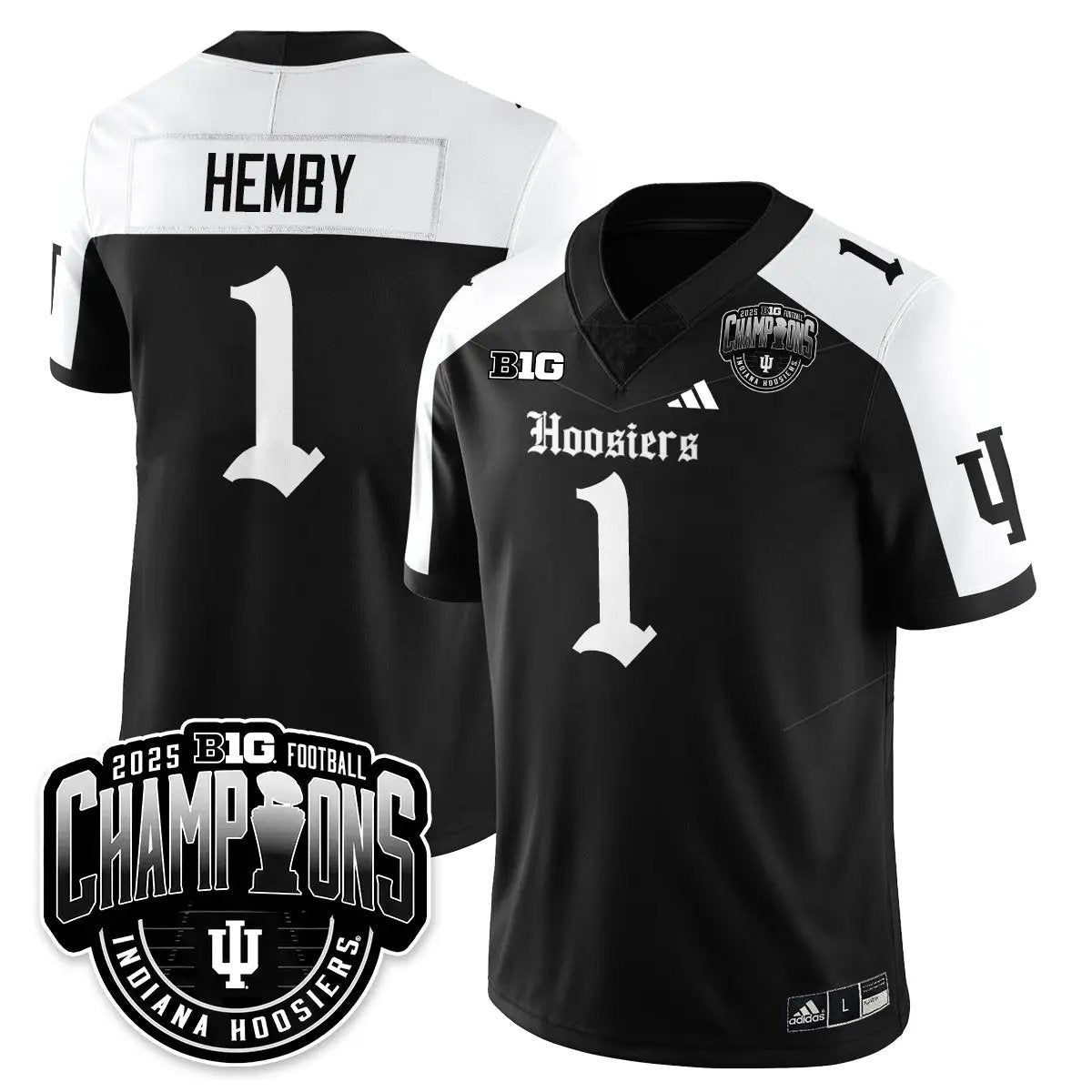 IND Gothic Vapor Limited Football Jersey - Big 10 Champions by Indiana Hoosiers