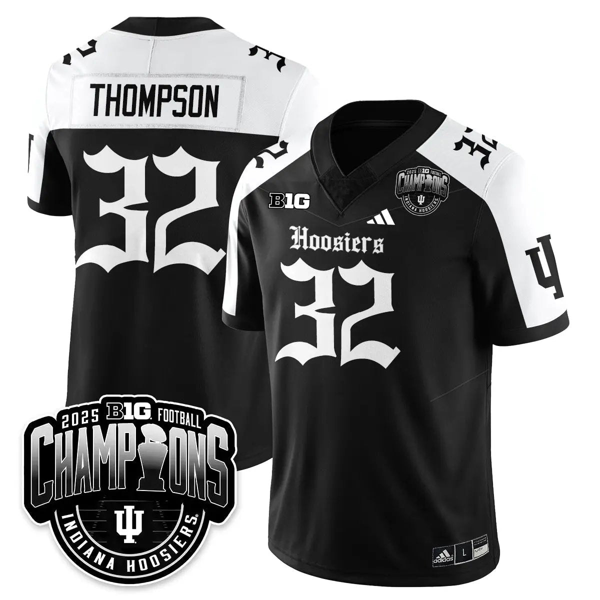 IND Gothic Vapor Limited Football Jersey - Big 10 Champions by Indiana Hoosiers