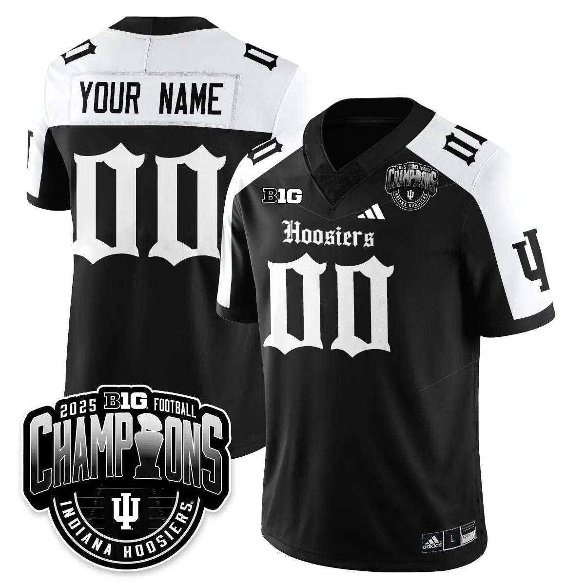 IND Gothic Vapor Limited Football Custom Jersey - Big 10 Champions by Indiana Hoosiers