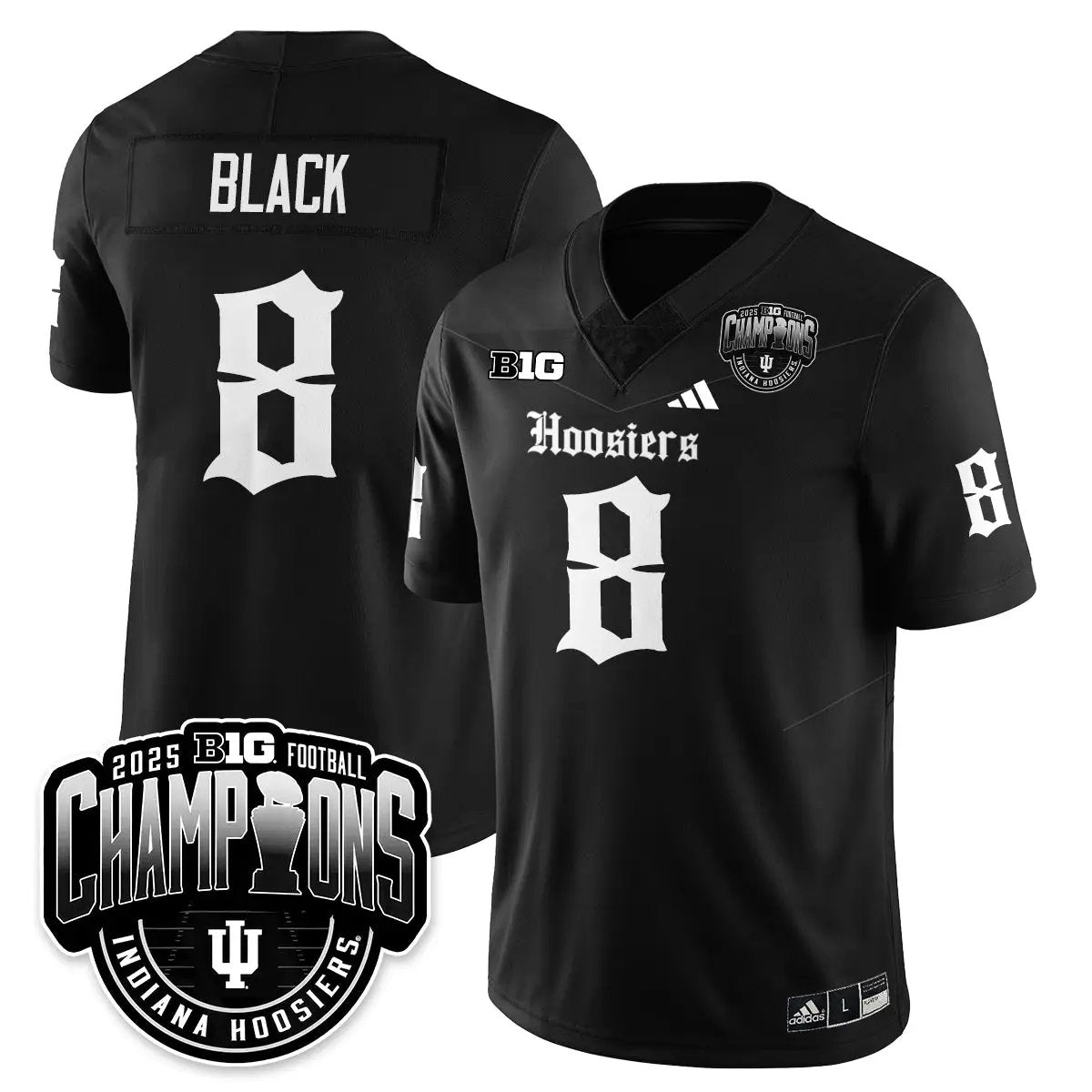 IND Gothic Vapor Limited Football Jersey - Big 10 Champions by Indiana Hoosiers